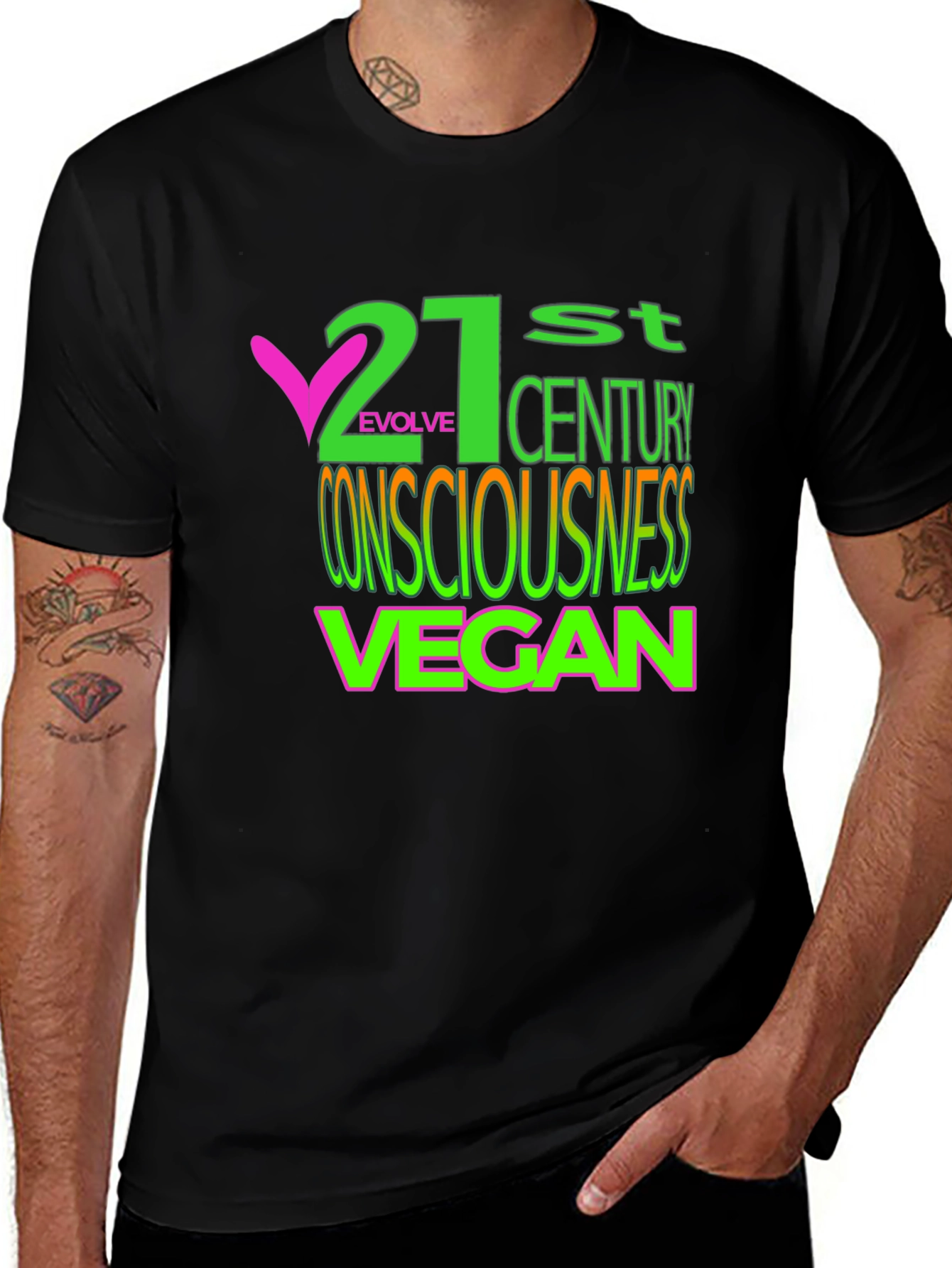 21st Century Vegan Consciousness Graphic Tee