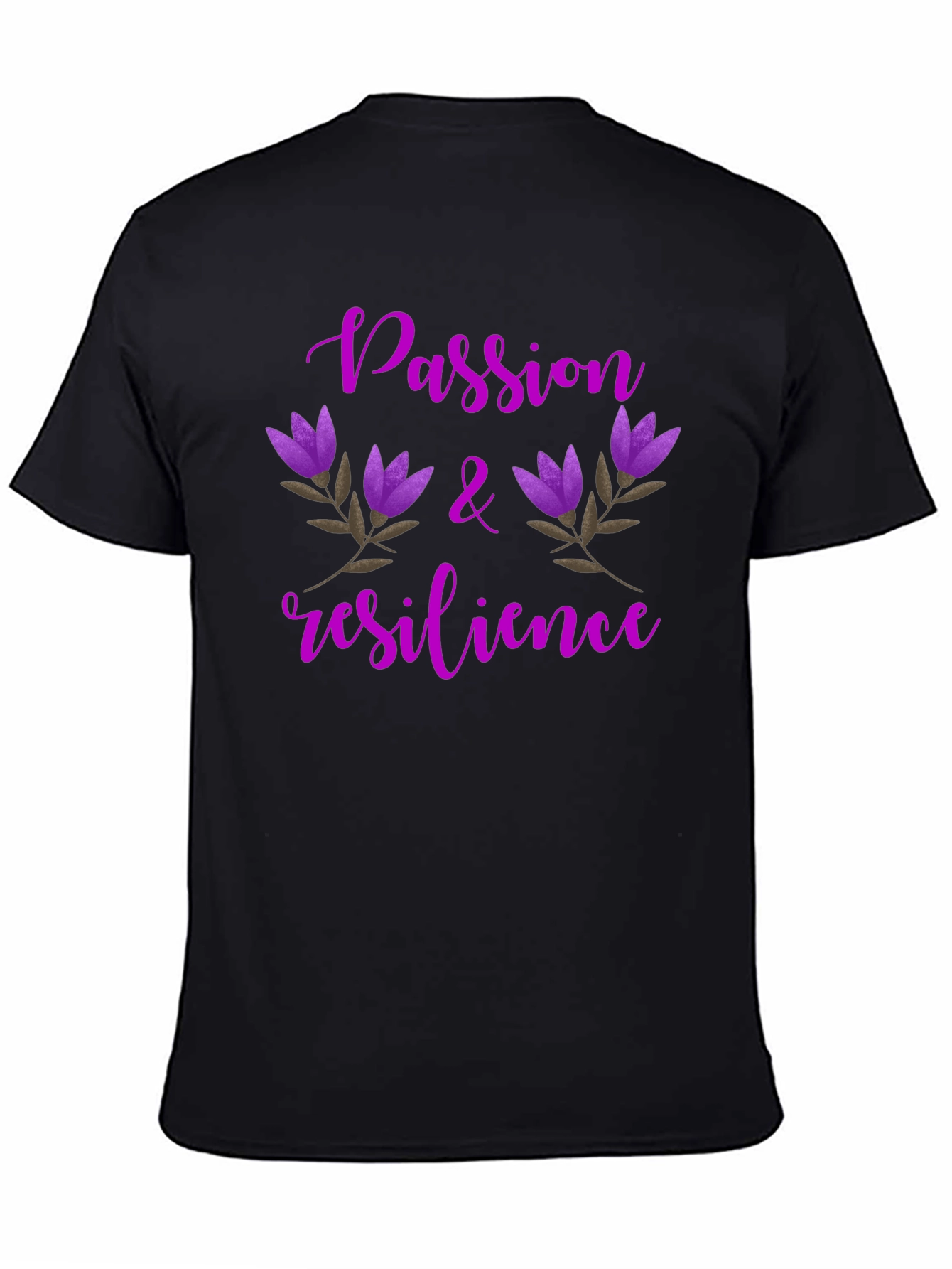 Passion & Resilience Floral Tee - Black
