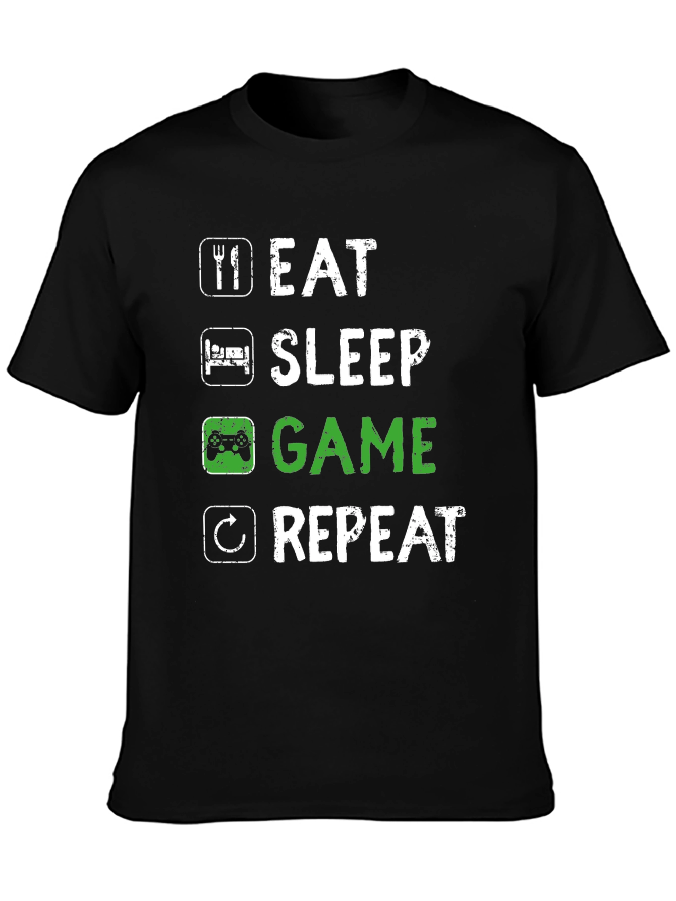 Eat Sleep Game Repeat T-Shirt - Gamer Life Tee
