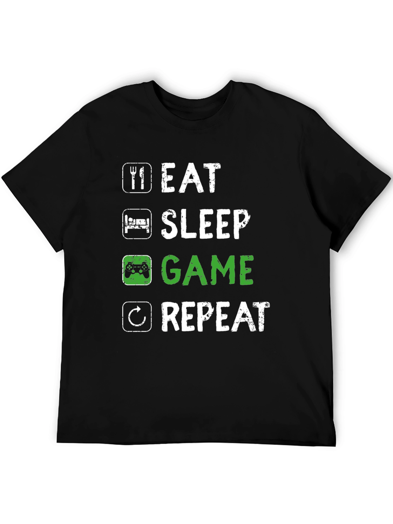 Eat Sleep Game Repeat T-Shirt - Gamer Life Tee