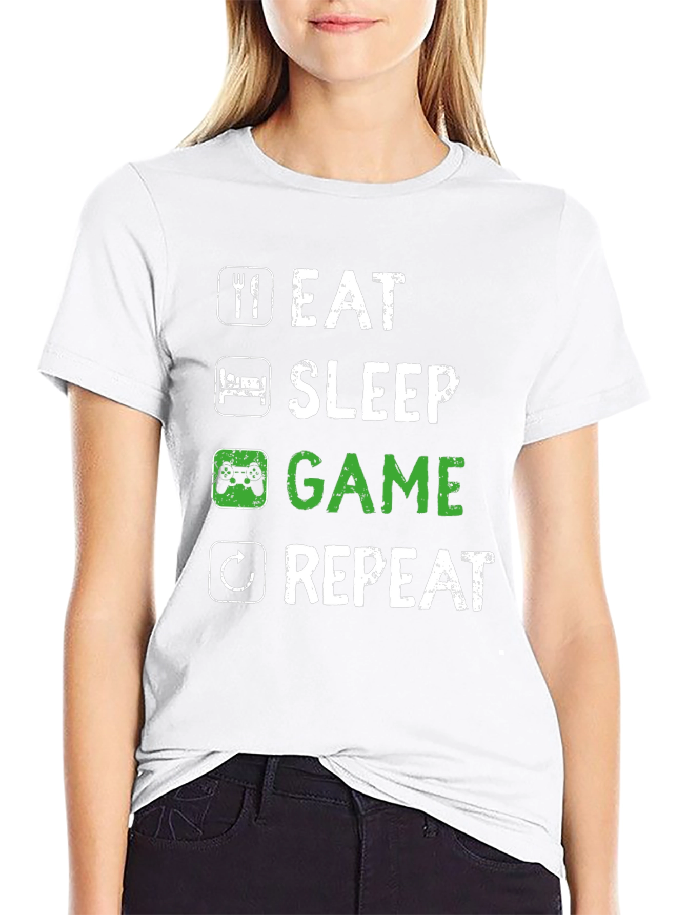 Eat Sleep Game Repeat T-Shirt - Gamer Life Tee