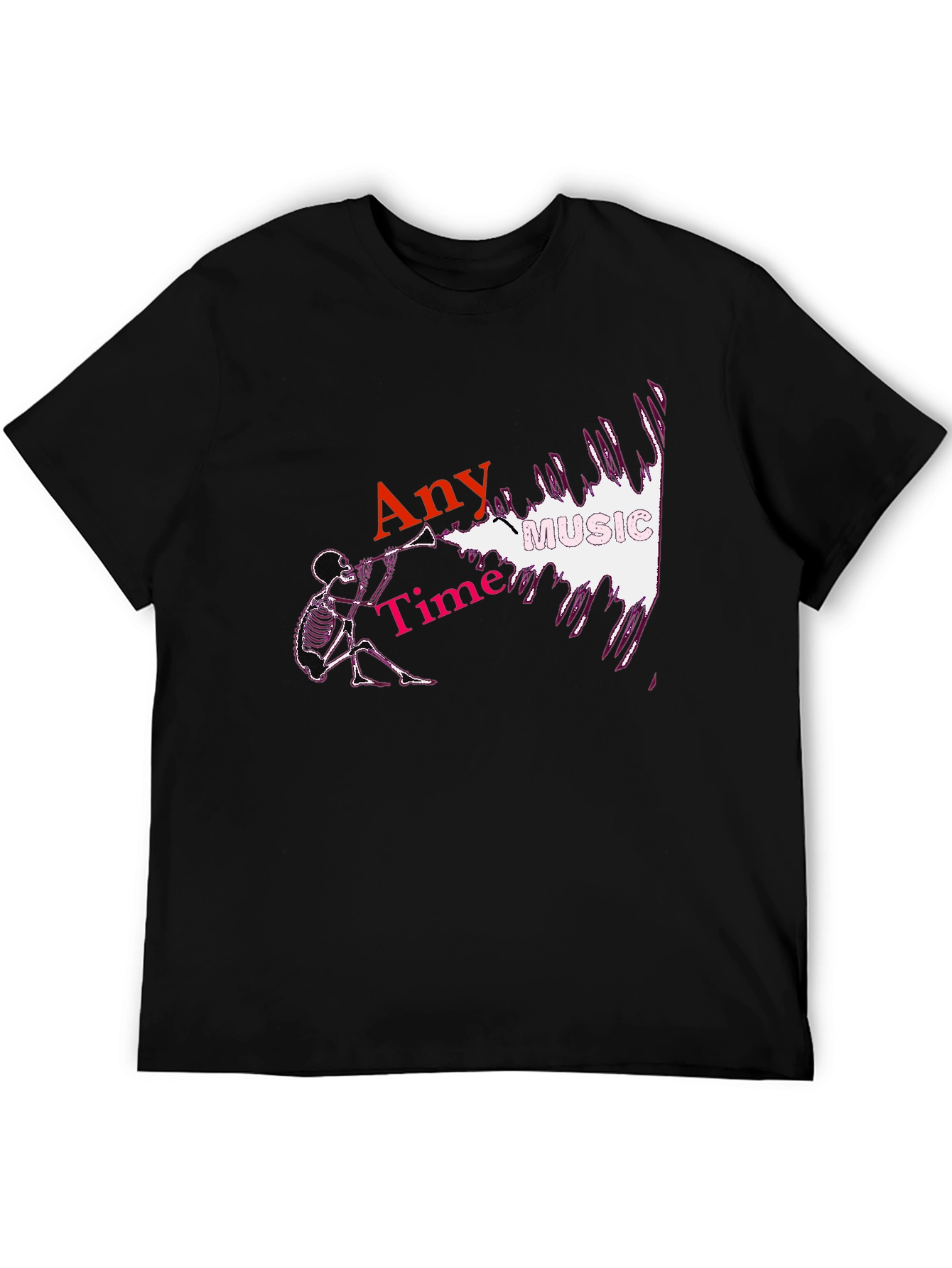 Any Time Music Skeleton T-Shirt