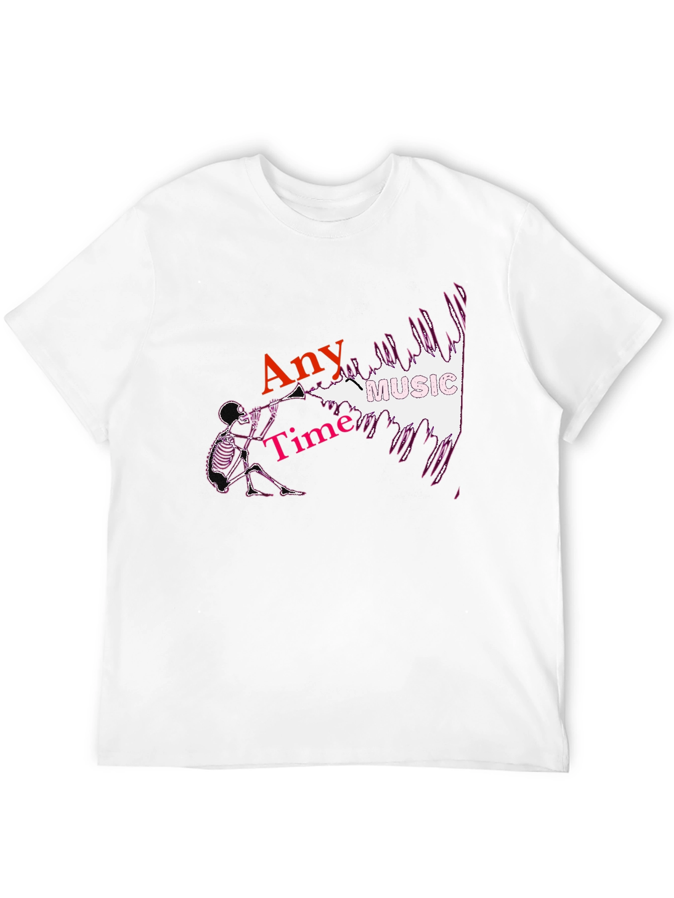 Any Time Music Skeleton T-Shirt