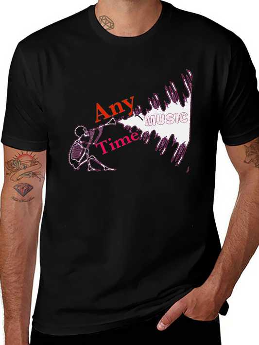 Any Time Music Skeleton T-Shirt