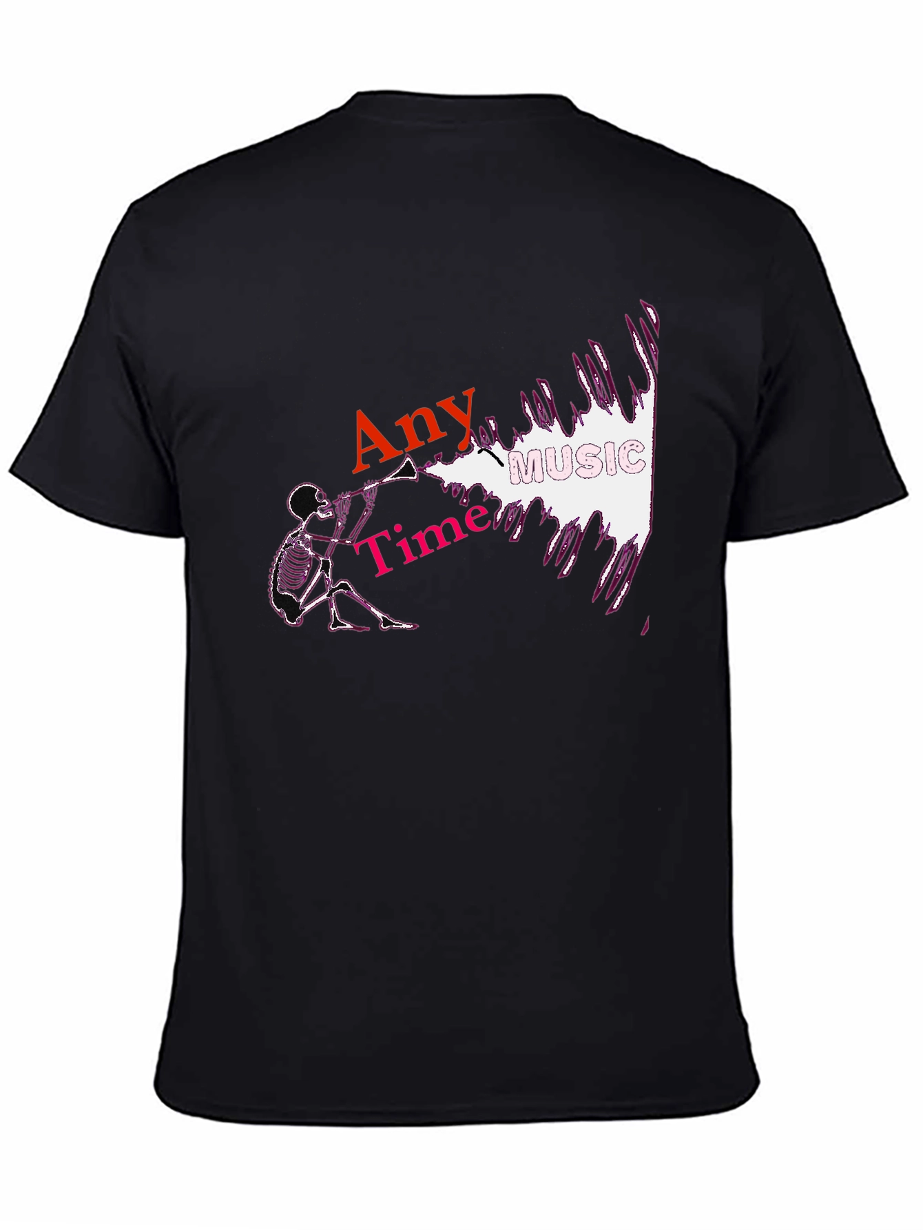 Any Time Music Skeleton T-Shirt