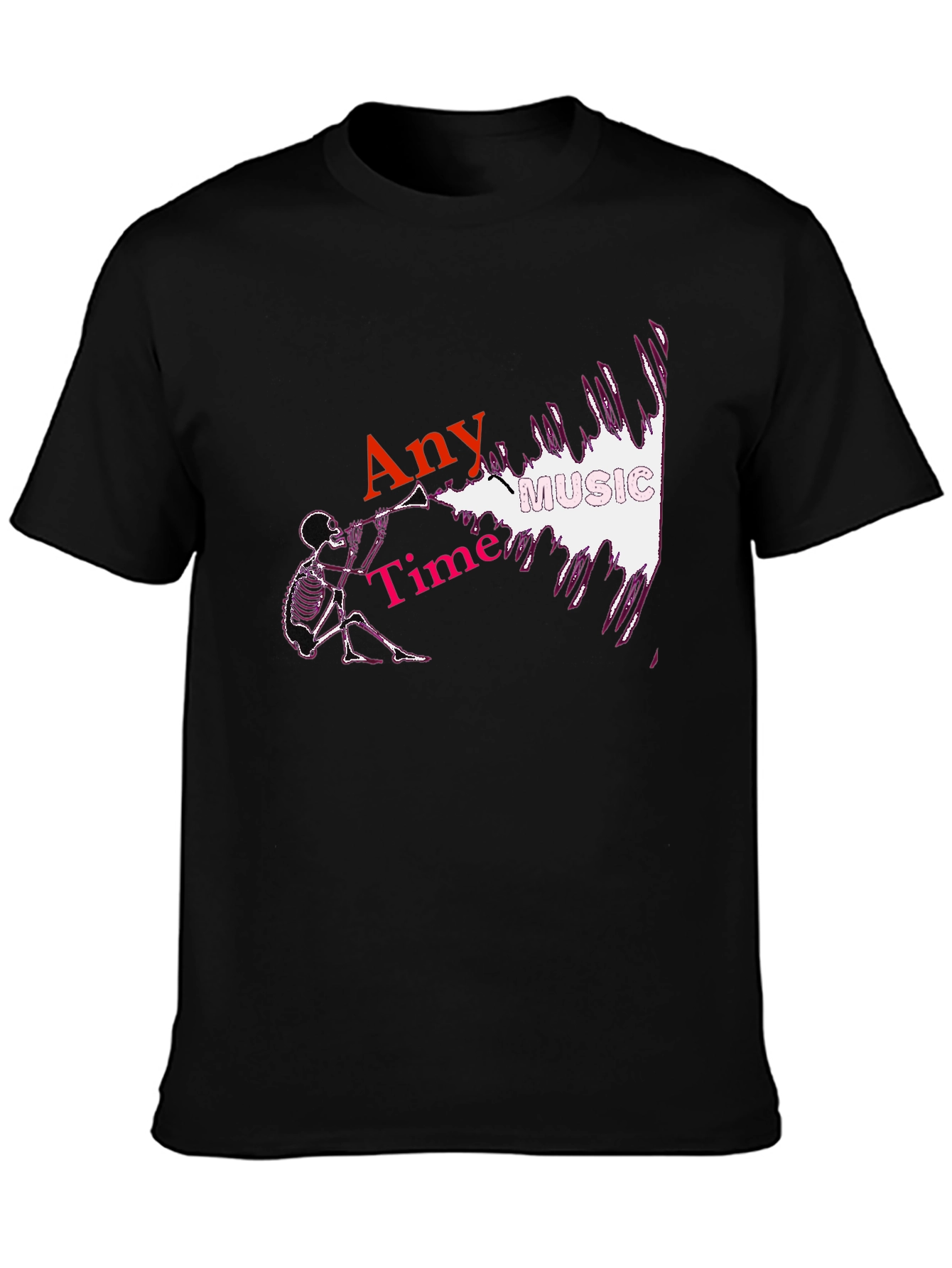 Any Time Music Skeleton T-Shirt