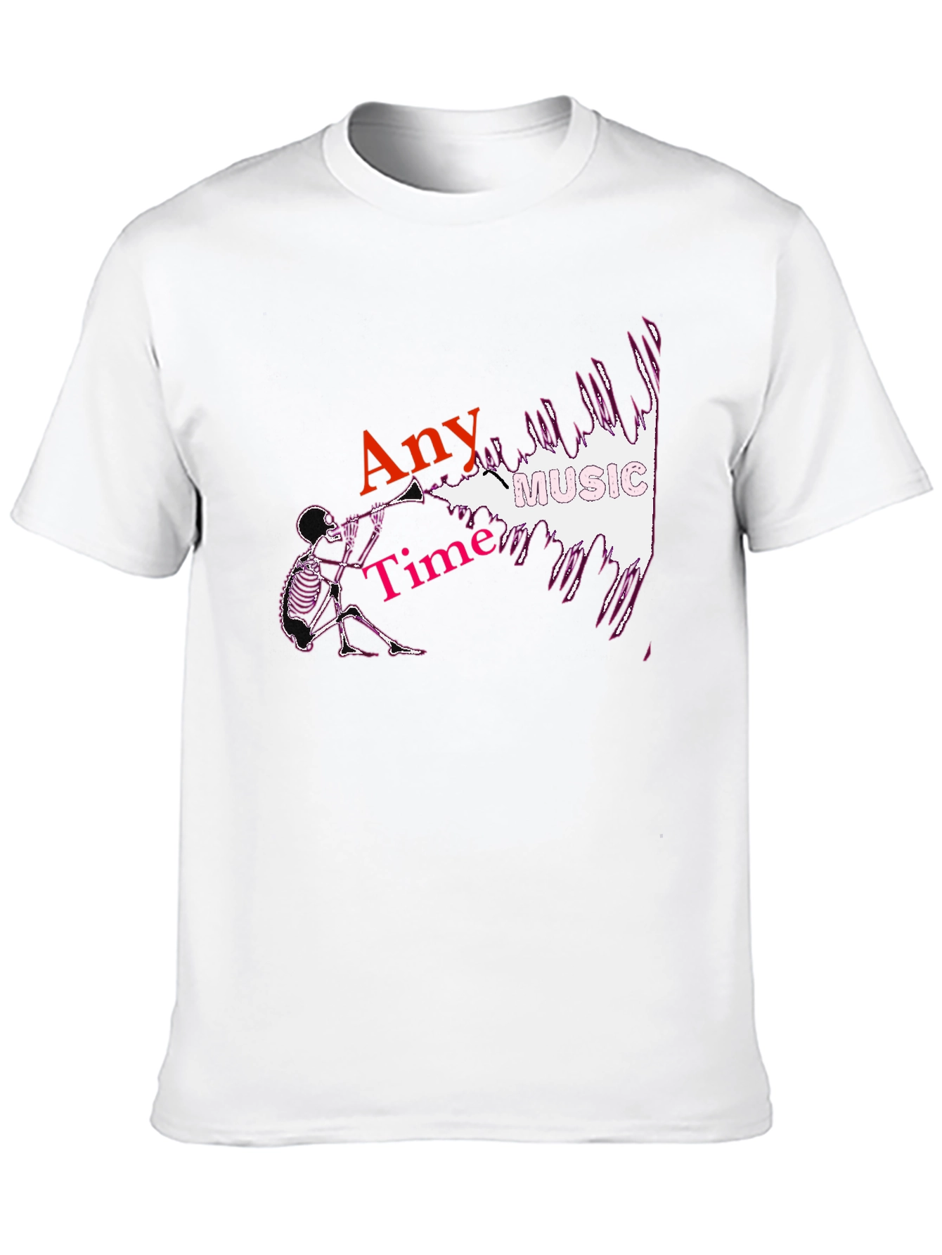 Any Time Music Skeleton T-Shirt