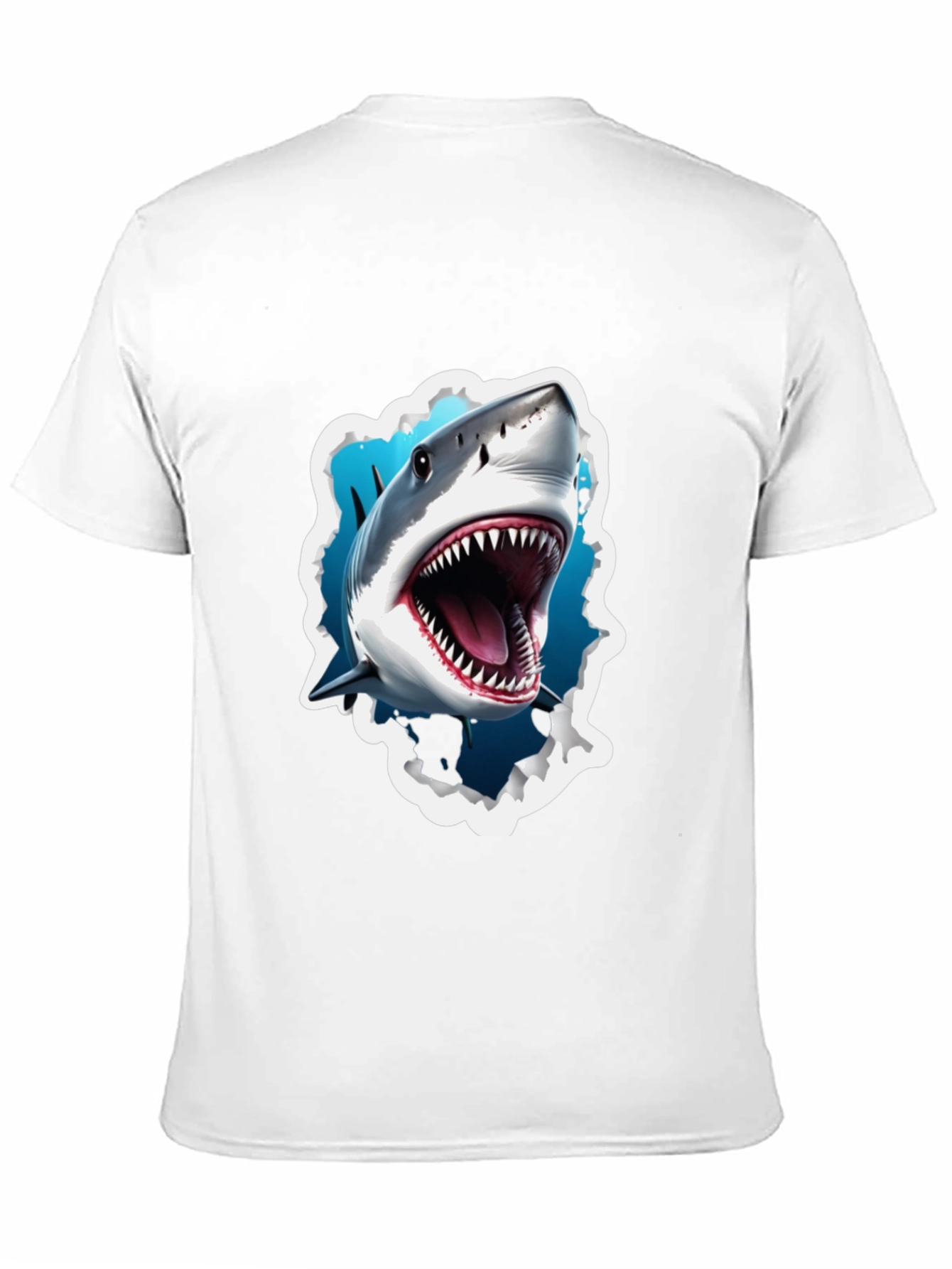 Shark Attack Graphic Tee - Bold Black T-Shirt
