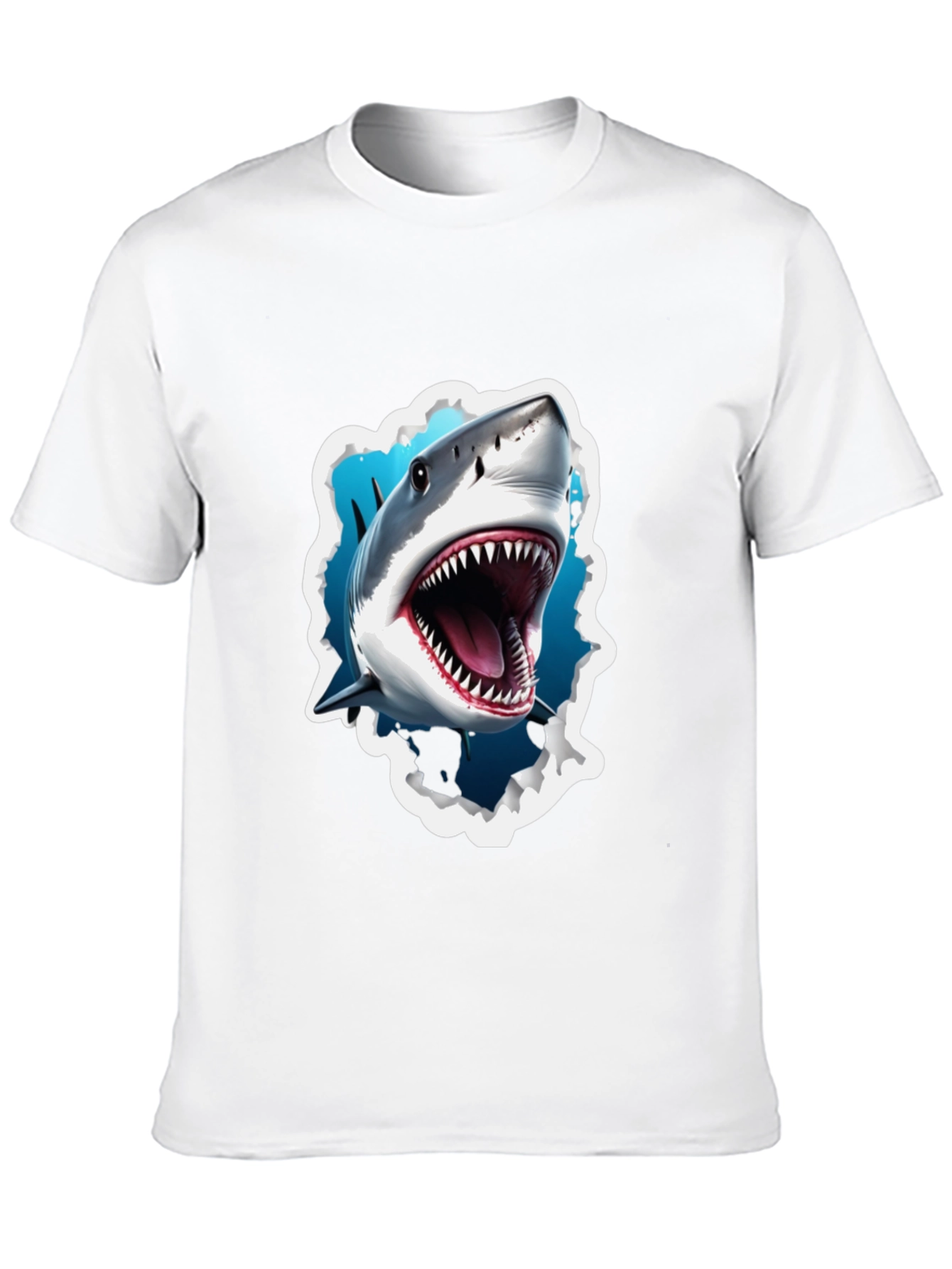 Shark Attack Graphic Tee - Bold Black T-Shirt