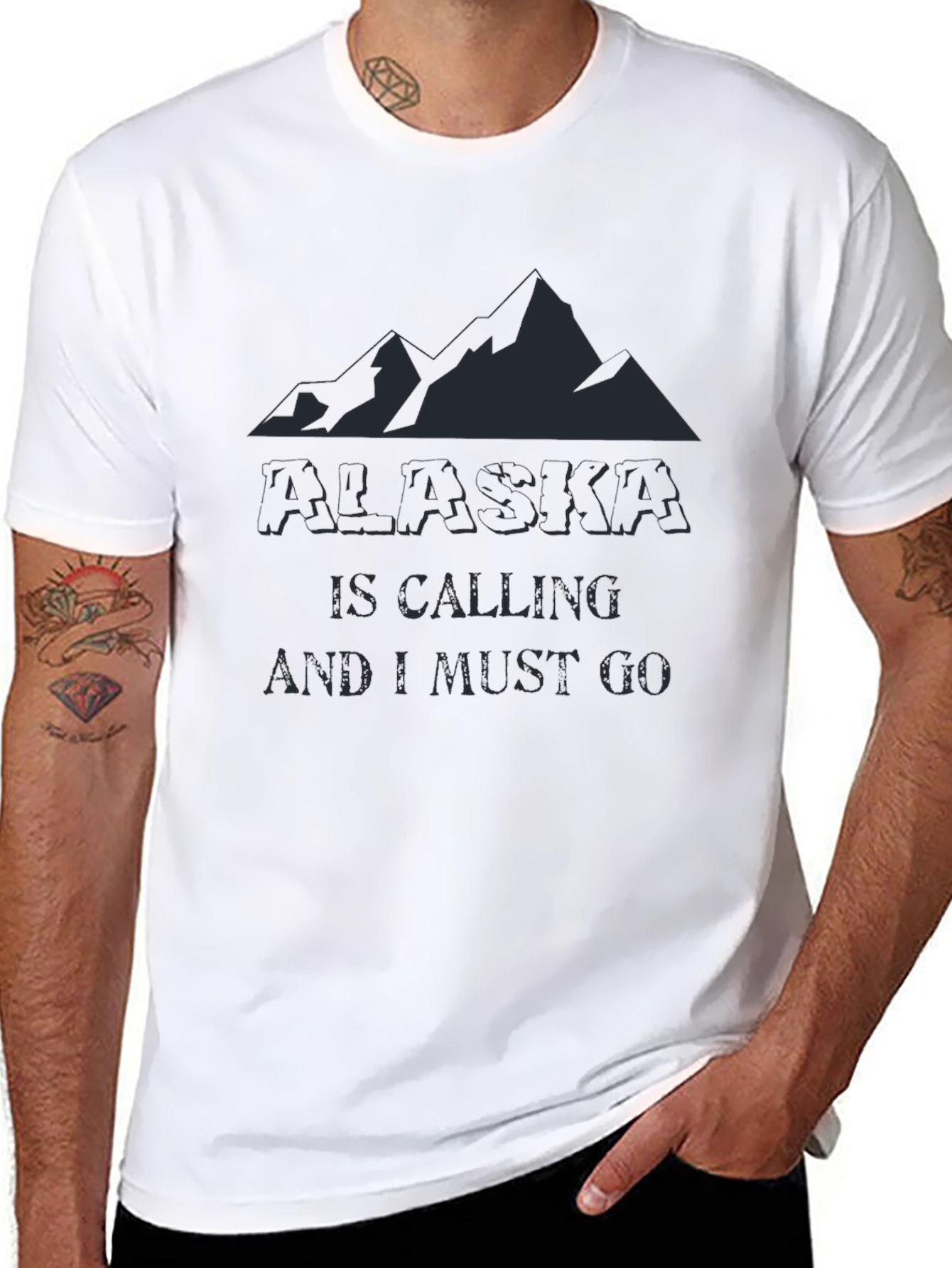 Alaska Is Calling T-Shirt - Mountain Design