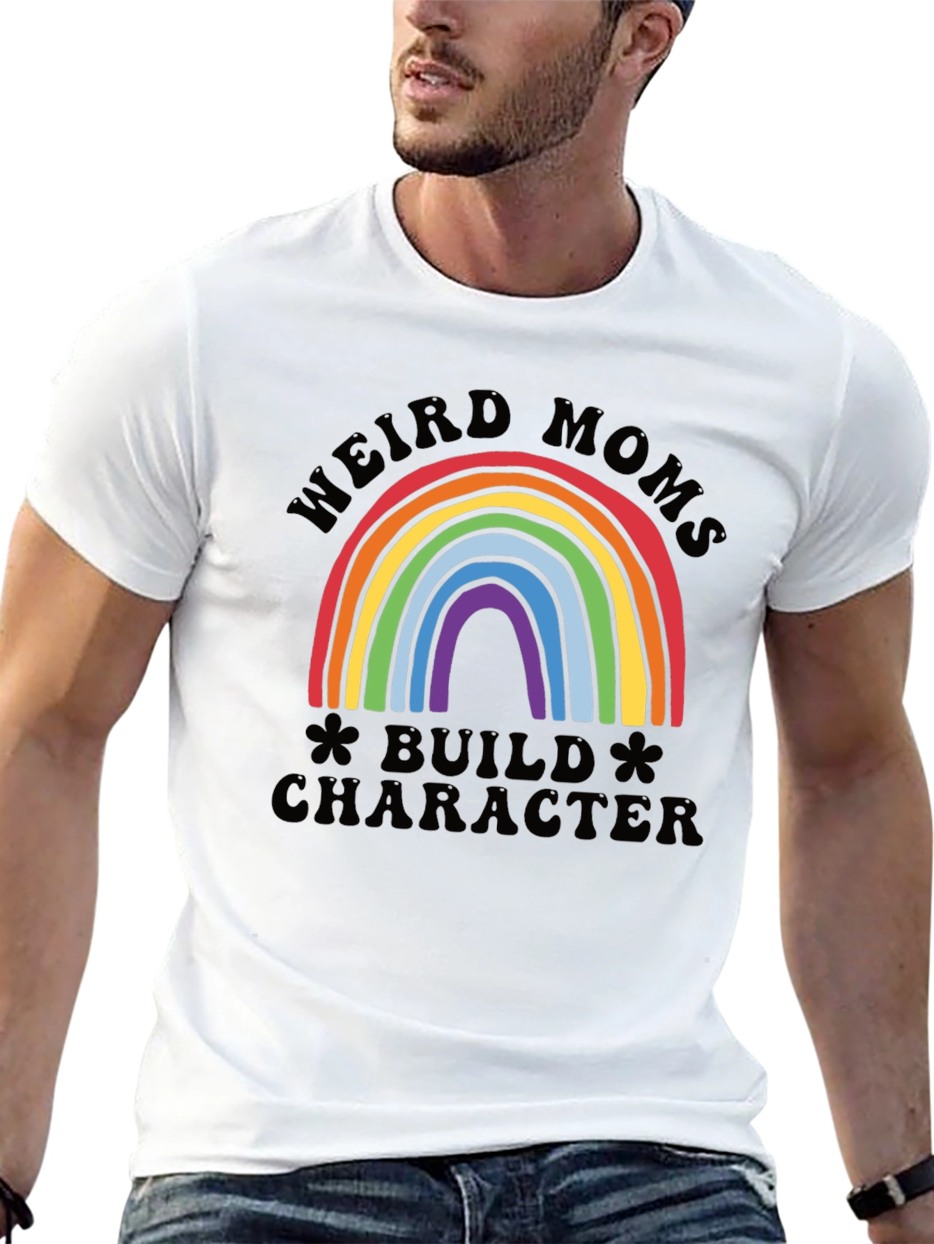 Weird Moms Build Character Graphic T-Shirt