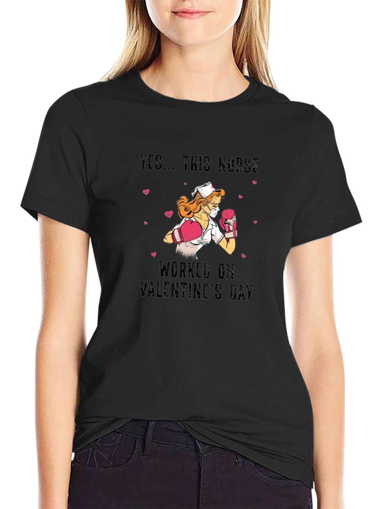 Valentines Day Nurse Boxing T-Shirt
