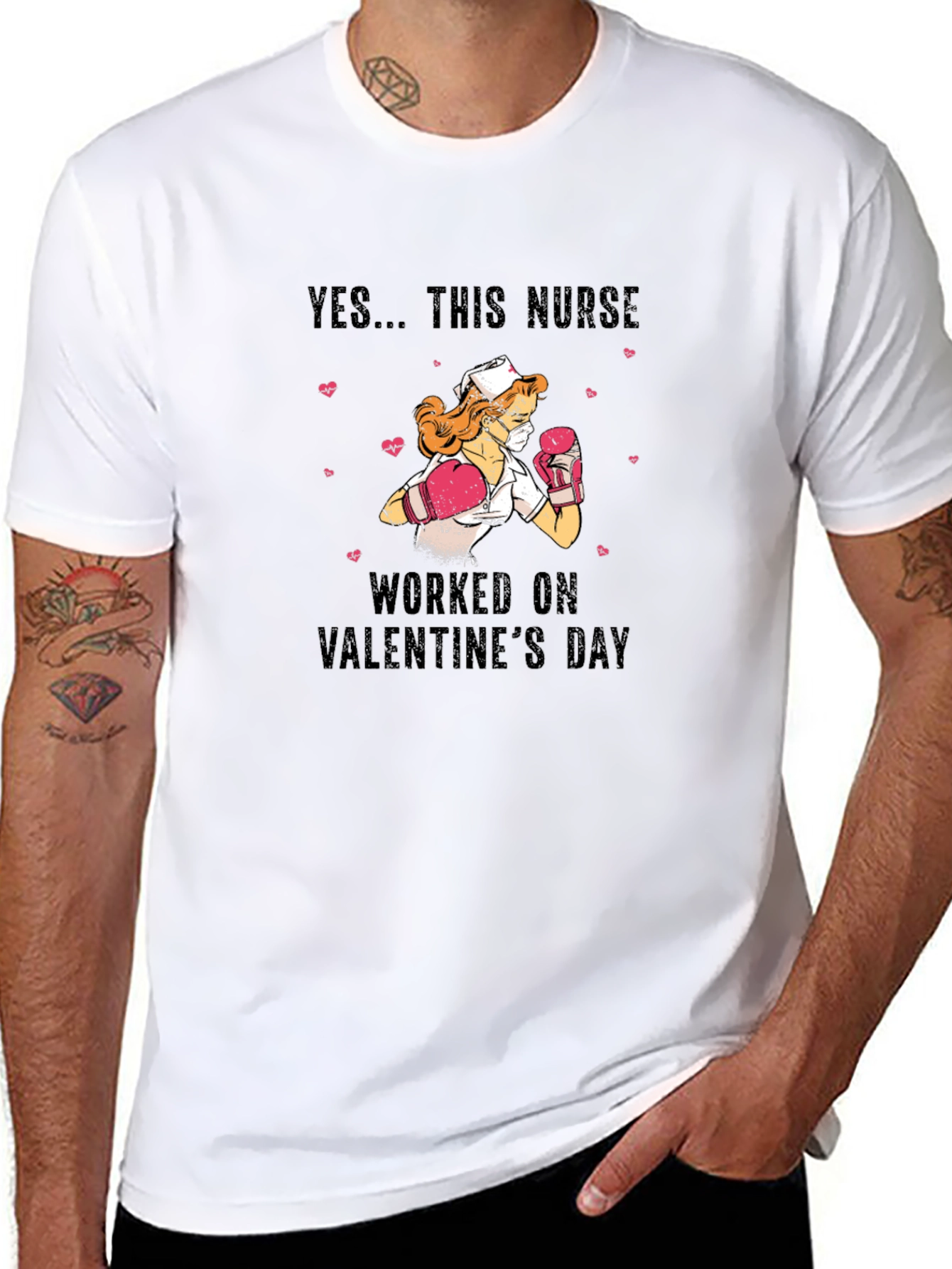 Valentines Day Nurse Boxing T-Shirt