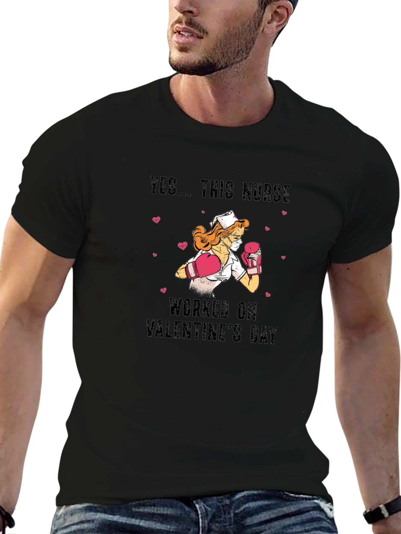 Valentines Day Nurse Boxing T-Shirt