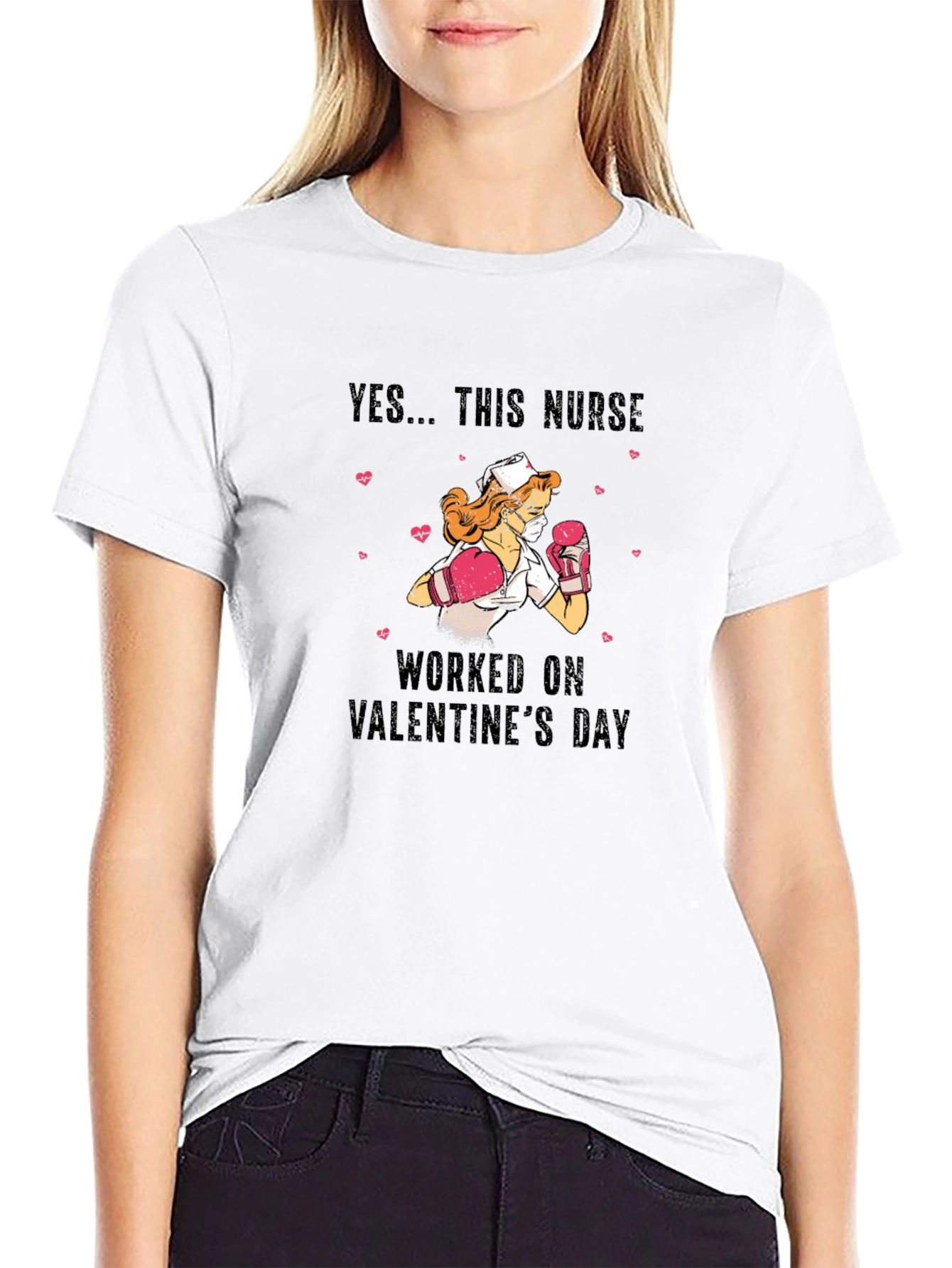 Valentines Day Nurse Boxing T-Shirt