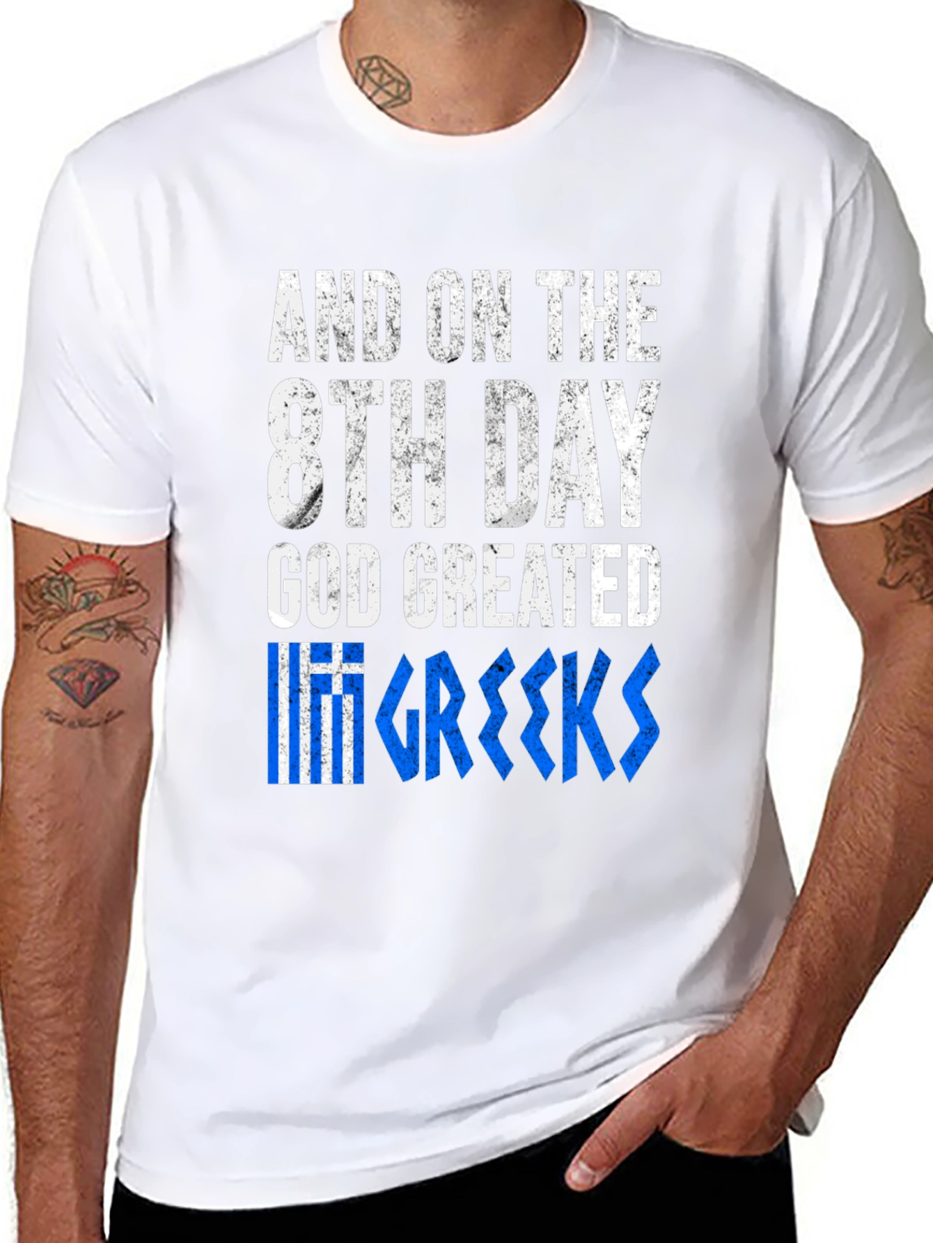Greek Pride T-Shirt - God Created Greeks