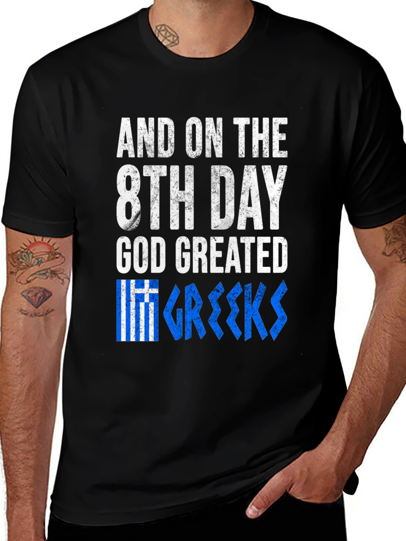 Greek Pride T-Shirt - God Created Greeks