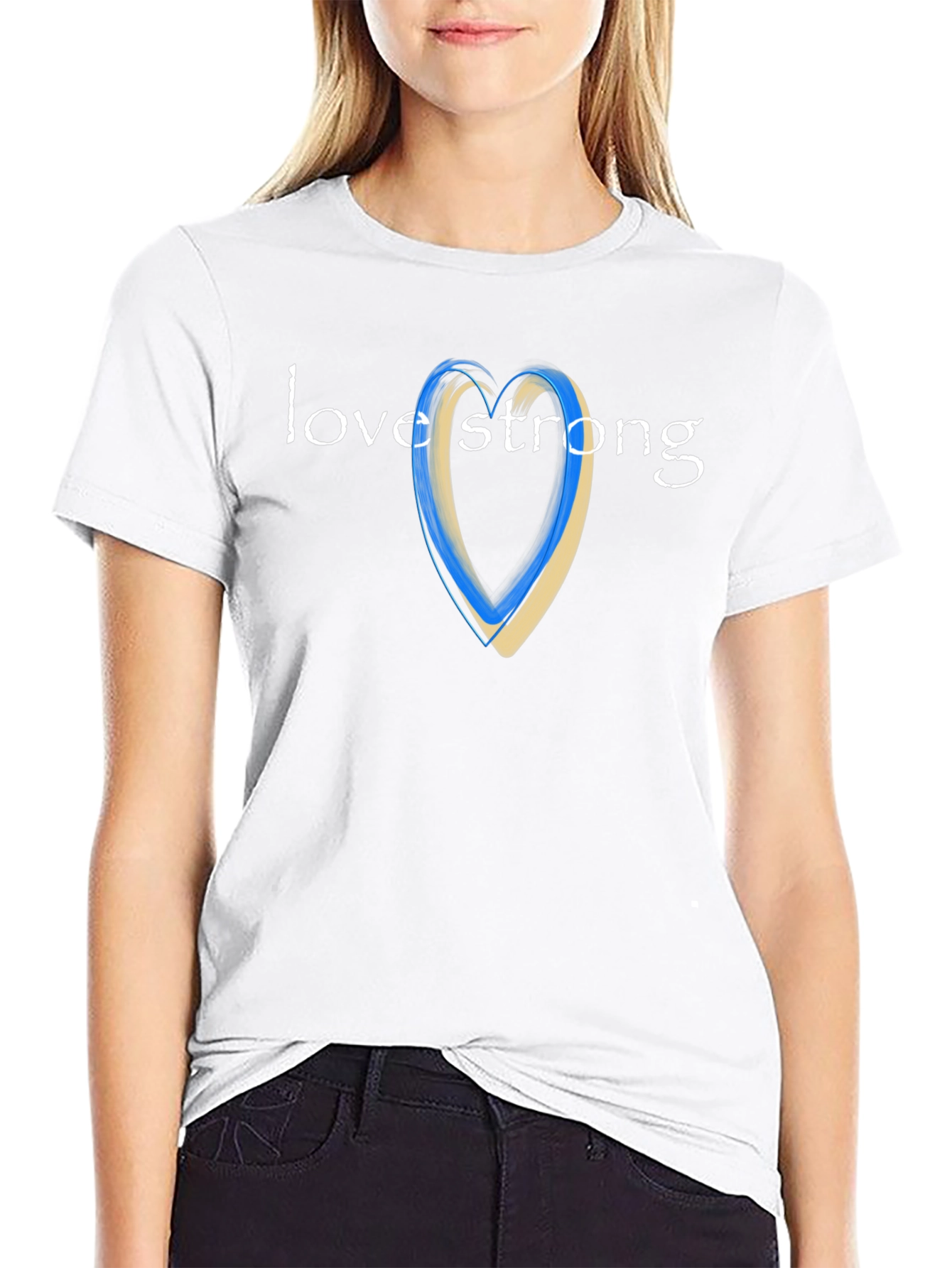 Love Strong Ukraine Heart T-Shirt