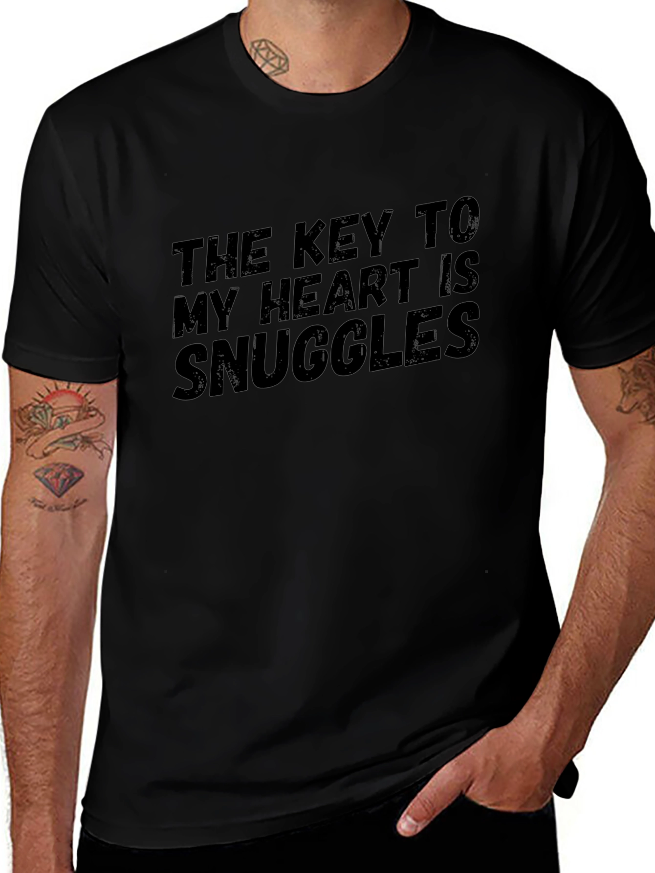 Snuggles Heart T-Shirt |  Mens Graphic Tee