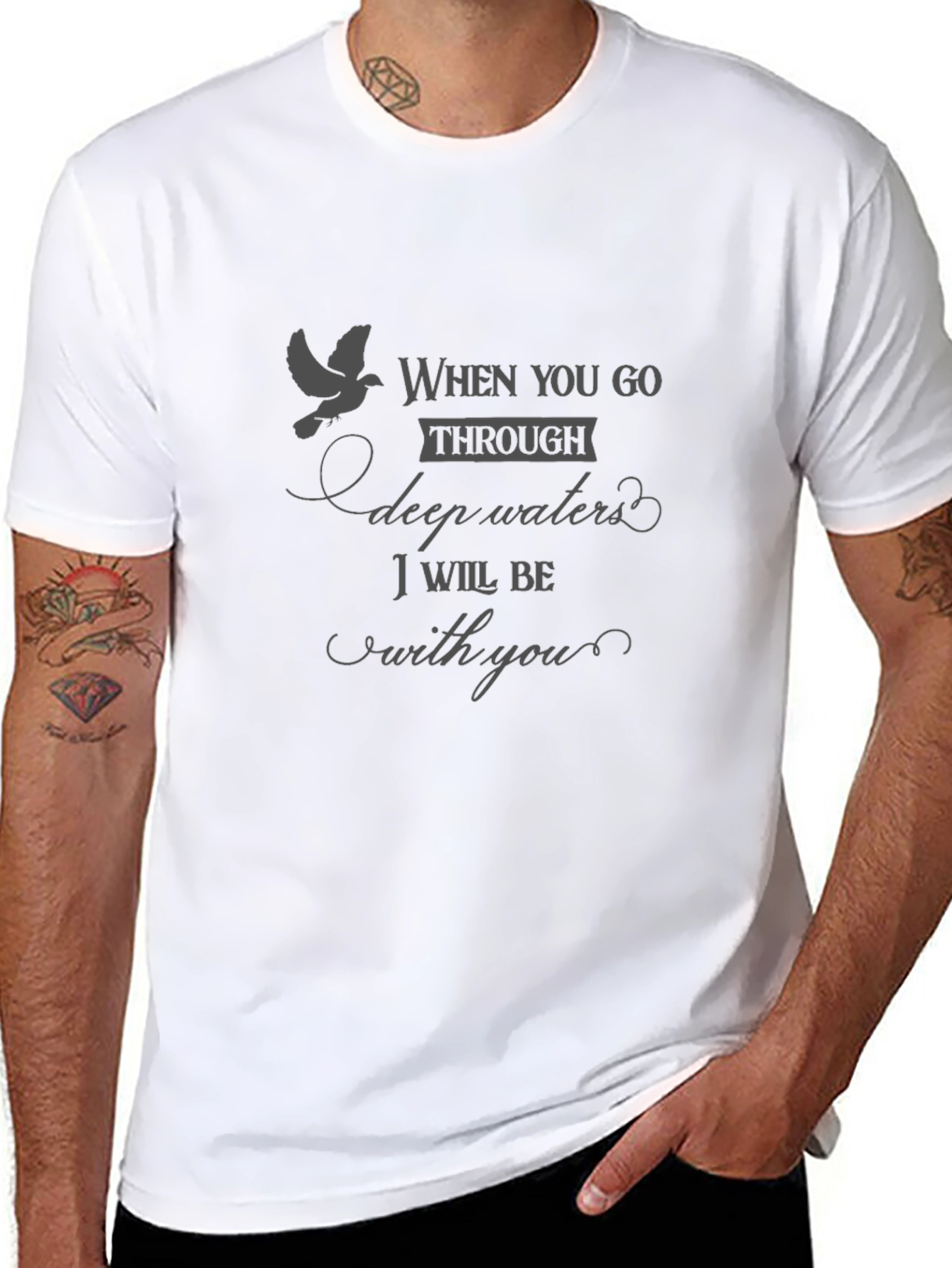 Faithful Dove Graphic T-Shirt: I will be with you