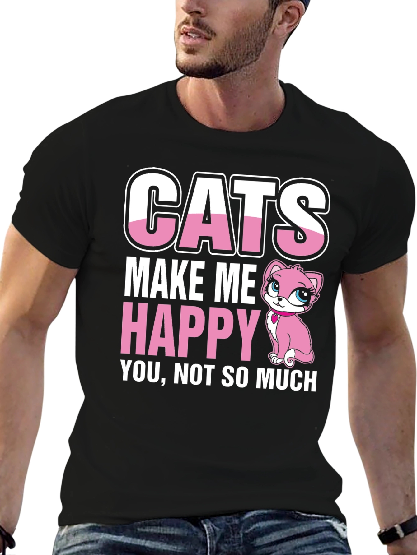 Cats Make Me Happy T-Shirt