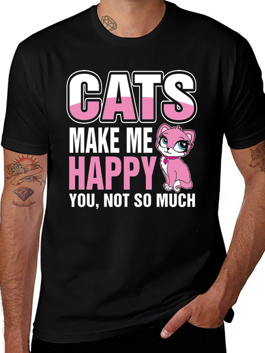 Cats Make Me Happy T-Shirt