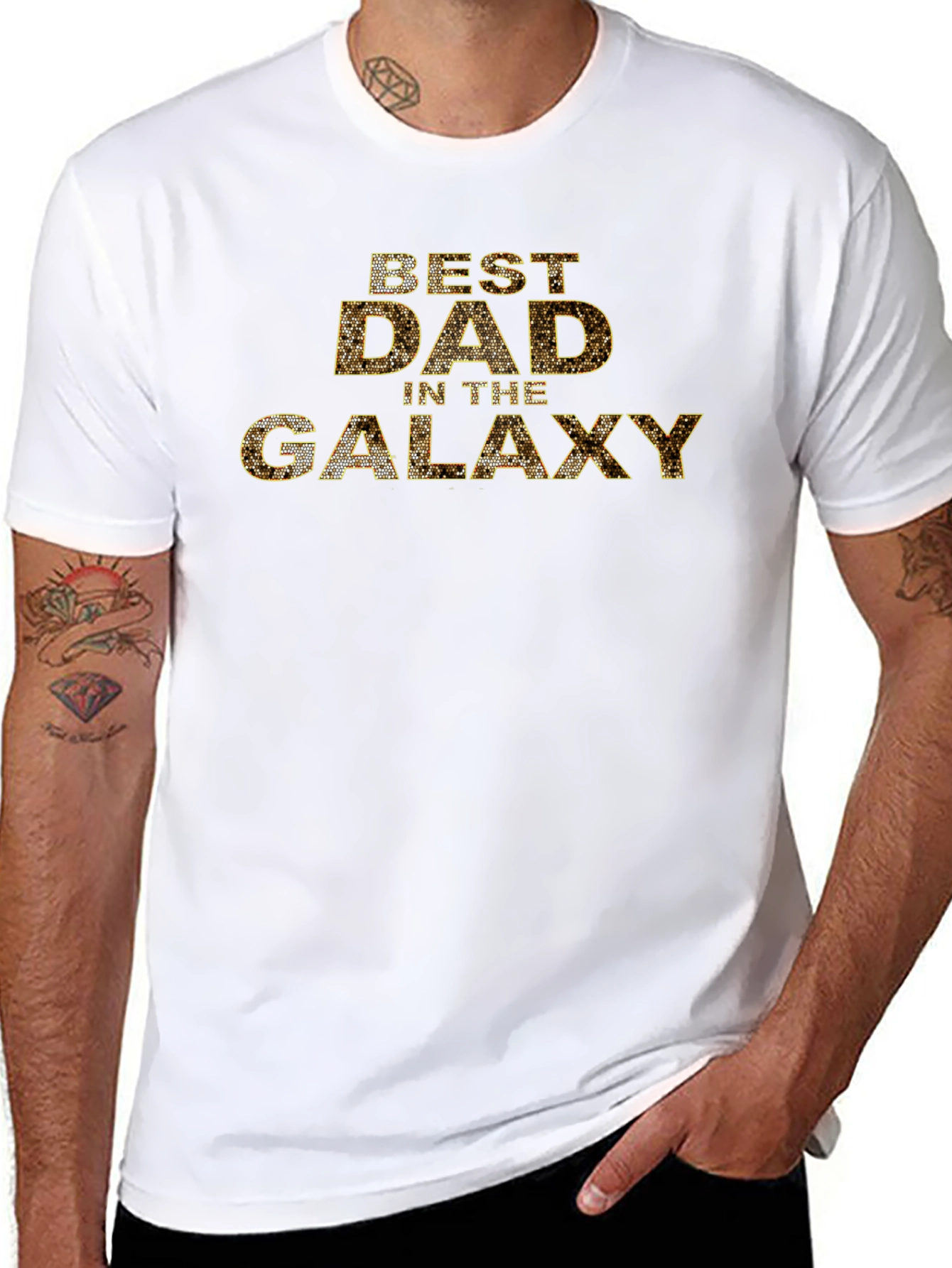 Best Dad in the Galaxy Black T-Shirt