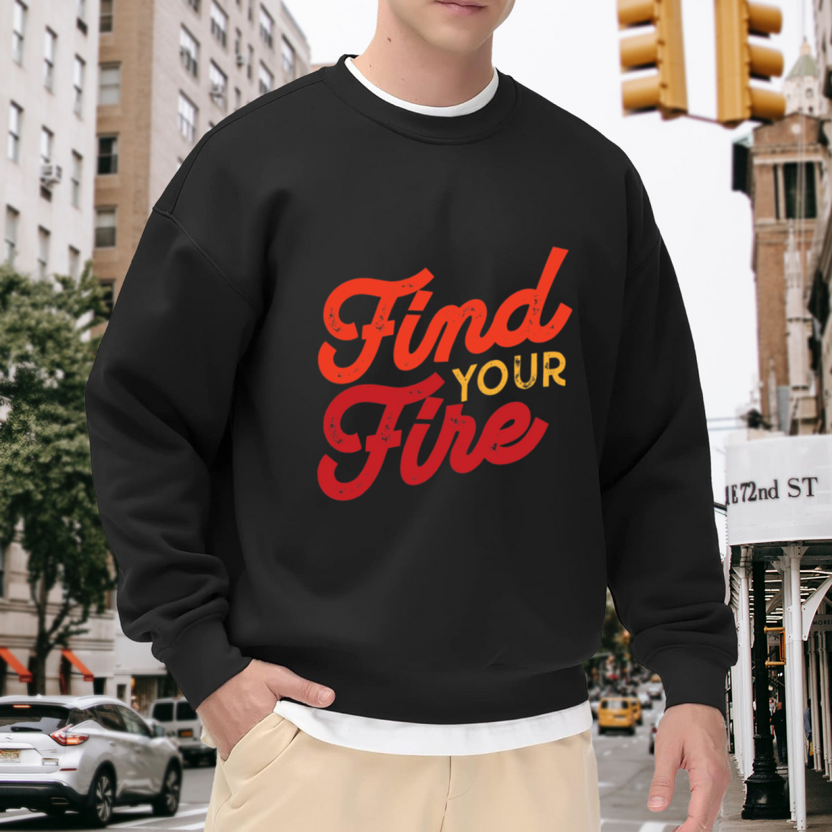 Find YOUR Fire - Flames & Fire Graphic ԲÁìÎÀÒÂ | Unisex Pullover Sweatshirt