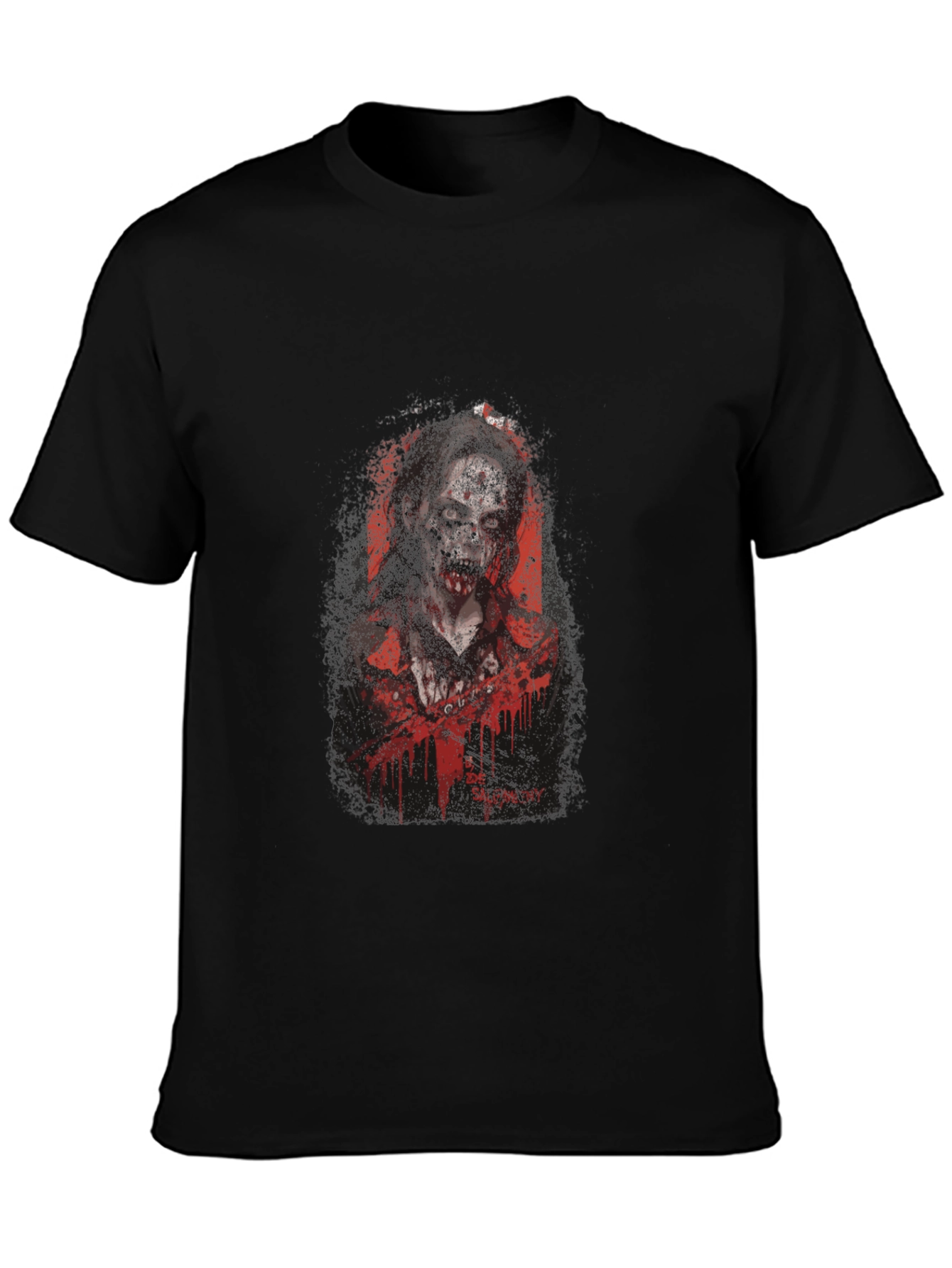 Zombie Graphic Print Tee - Black