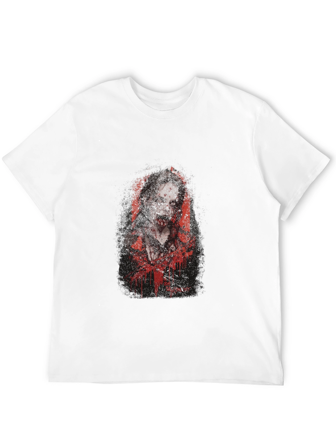 Zombie Graphic Print Tee - Black