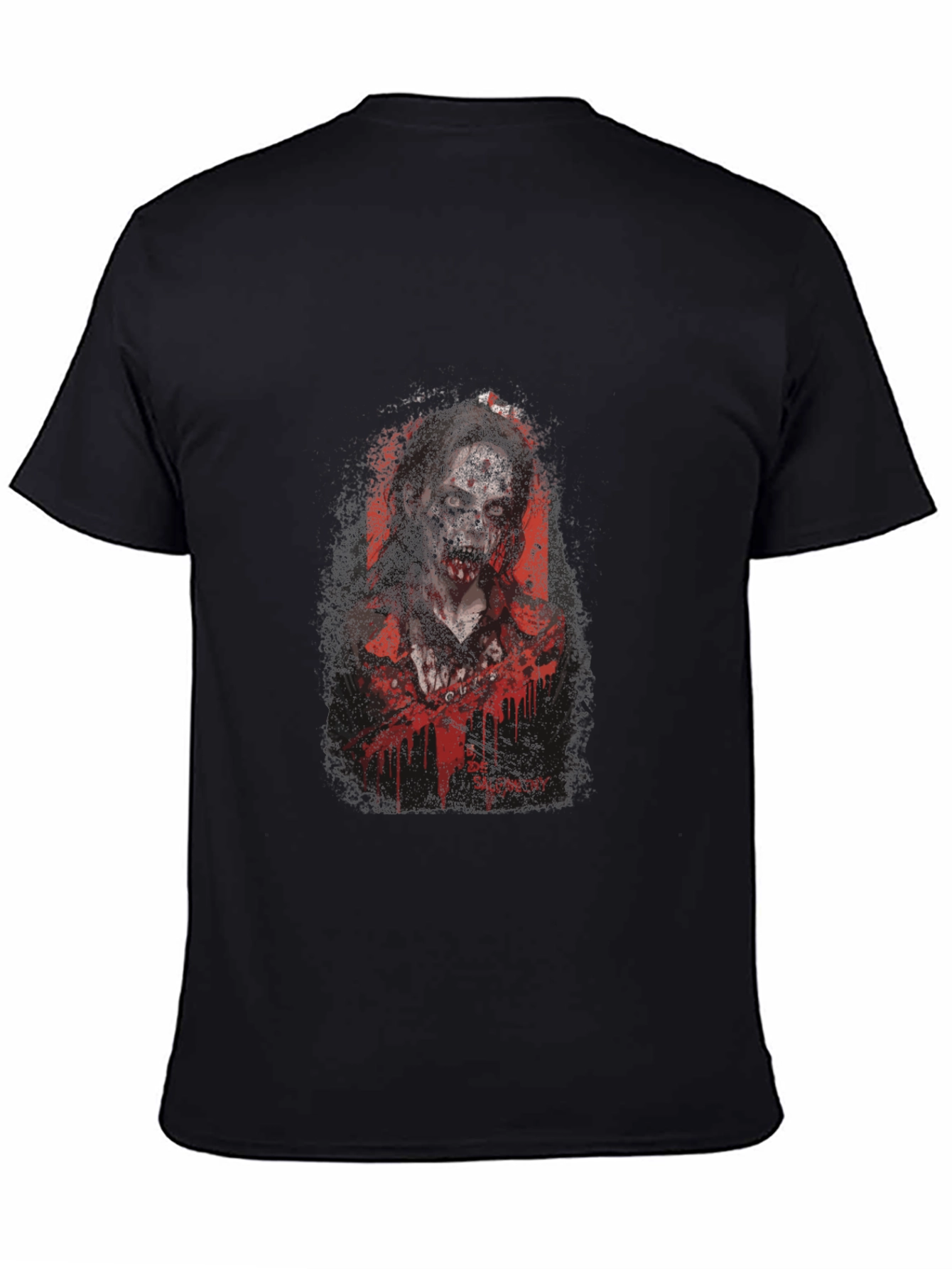 Zombie Graphic Print Tee - Black