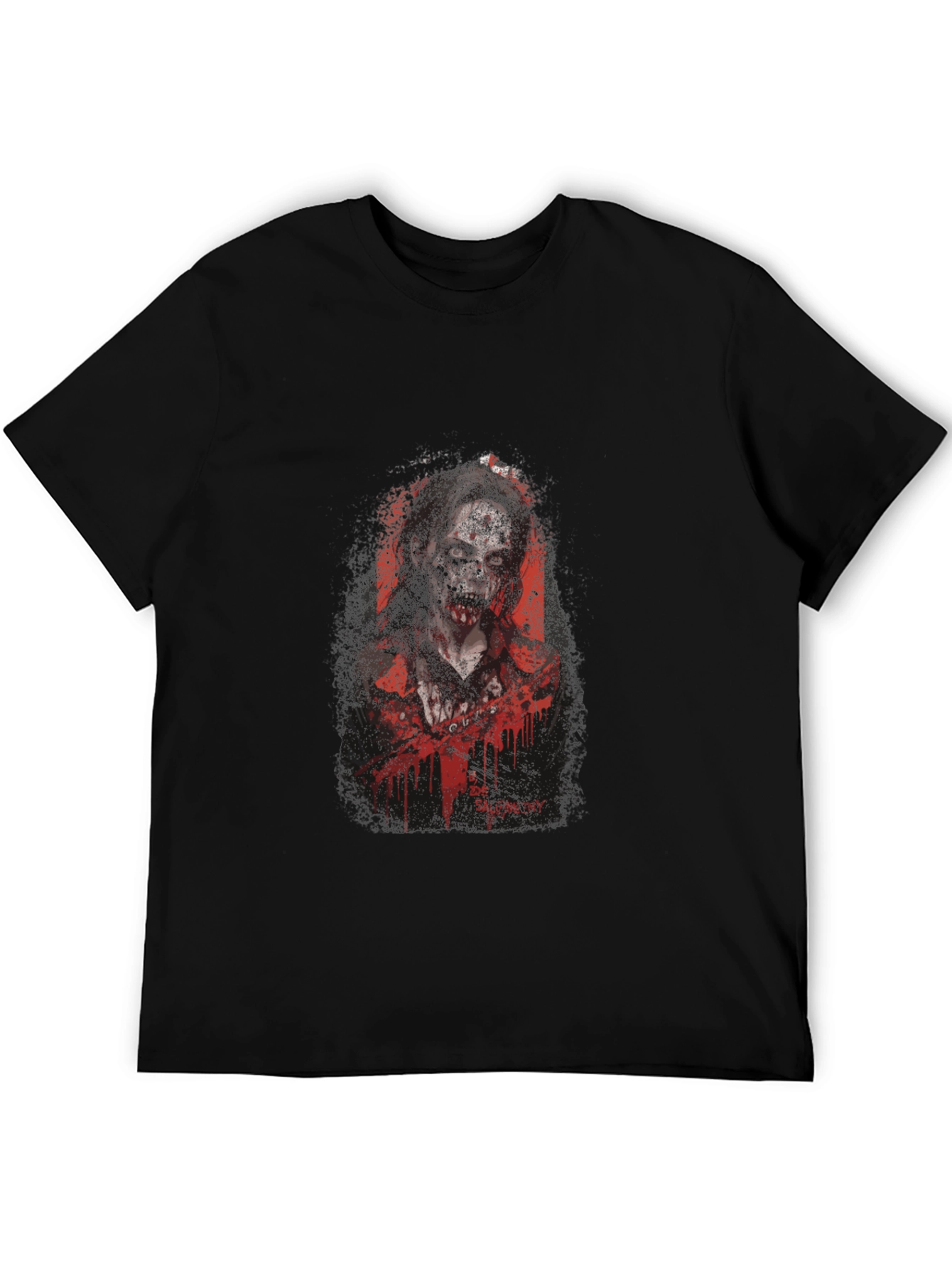 Zombie Graphic Print Tee - Black