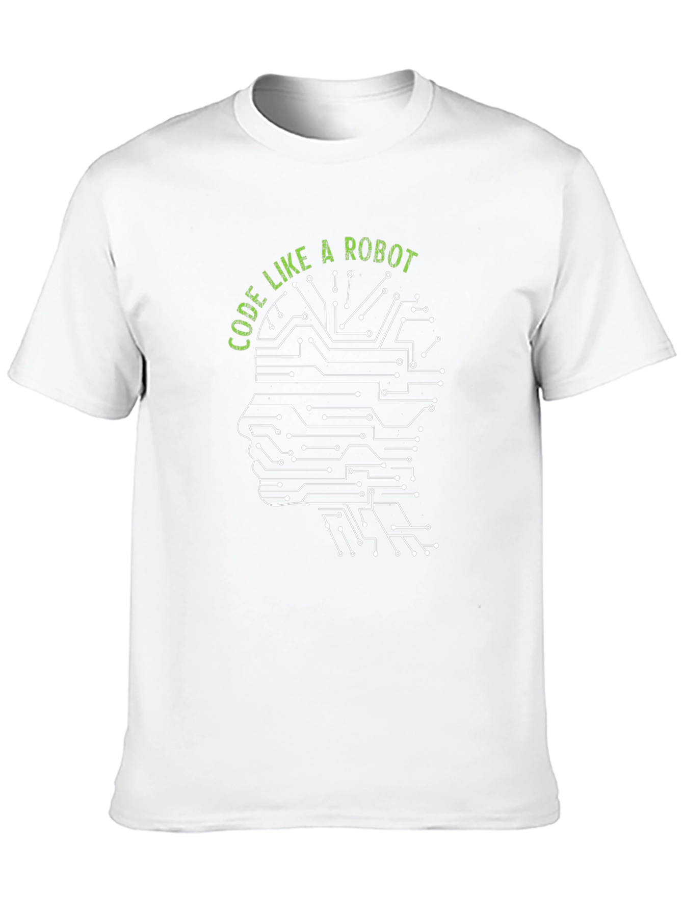 Code Like a Robot Black Graphic Tee