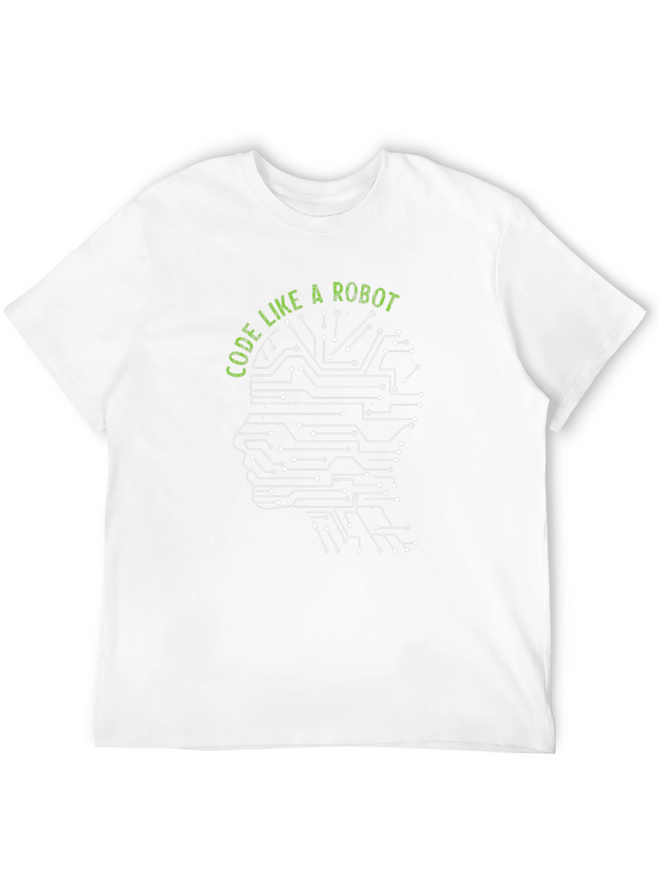 Code Like a Robot Black Graphic Tee