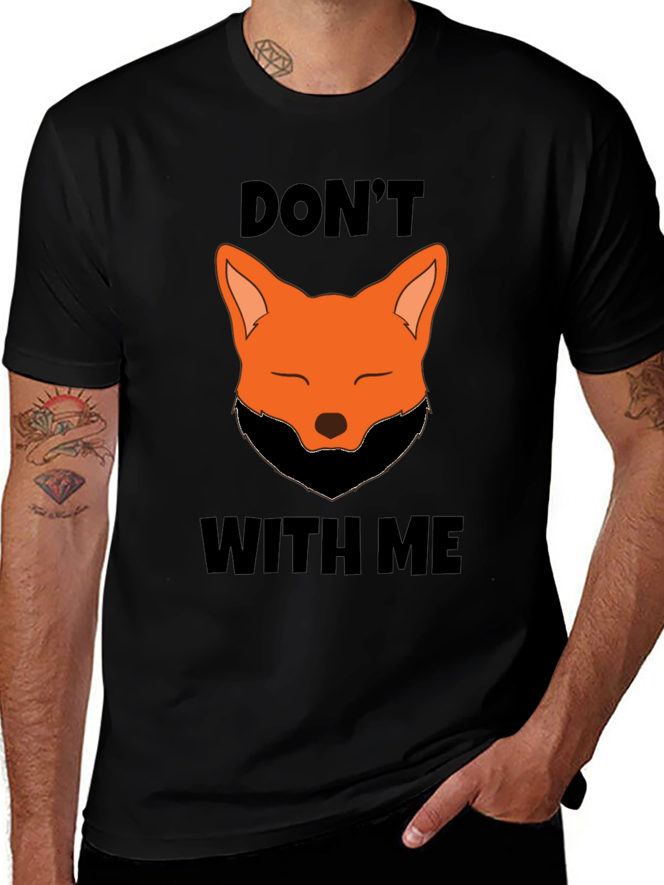 Dont Fox With Me Graphic Tee - Black T-Shirt