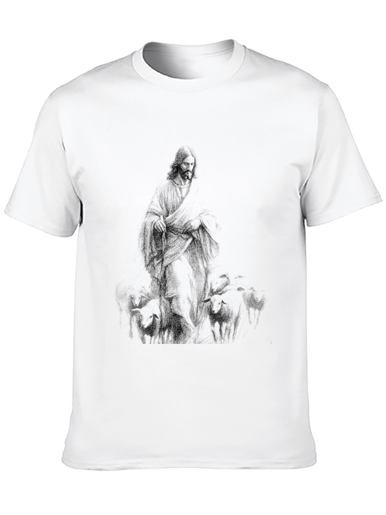 Black Jesus The Good Shepherd Graphic T-Shirt
