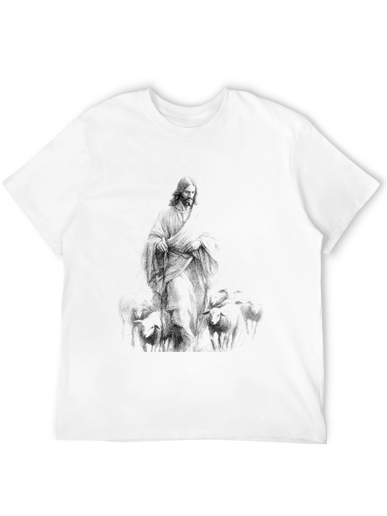 Black Jesus The Good Shepherd Graphic T-Shirt