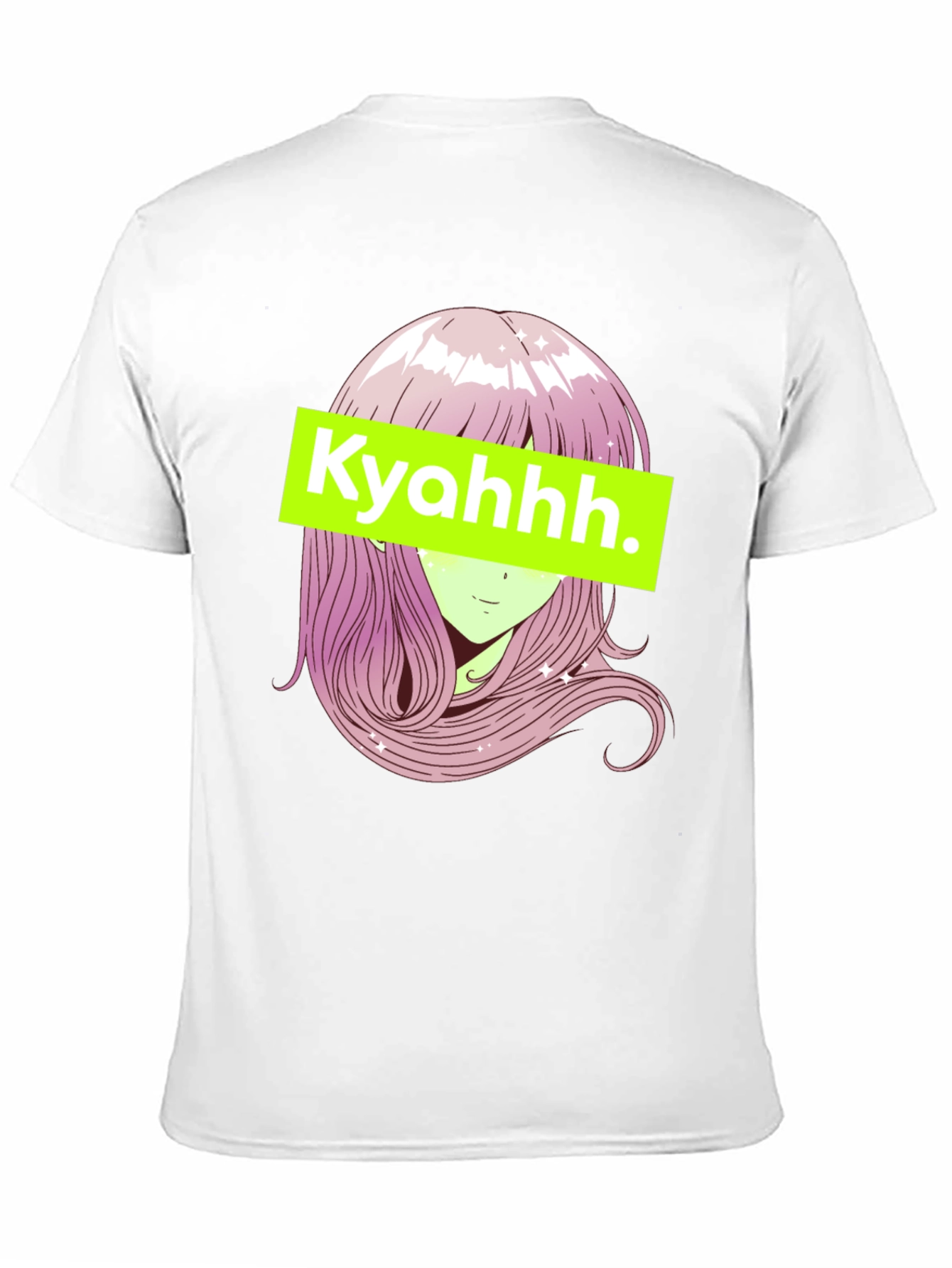 Anime Girl Graphic Tee - Black