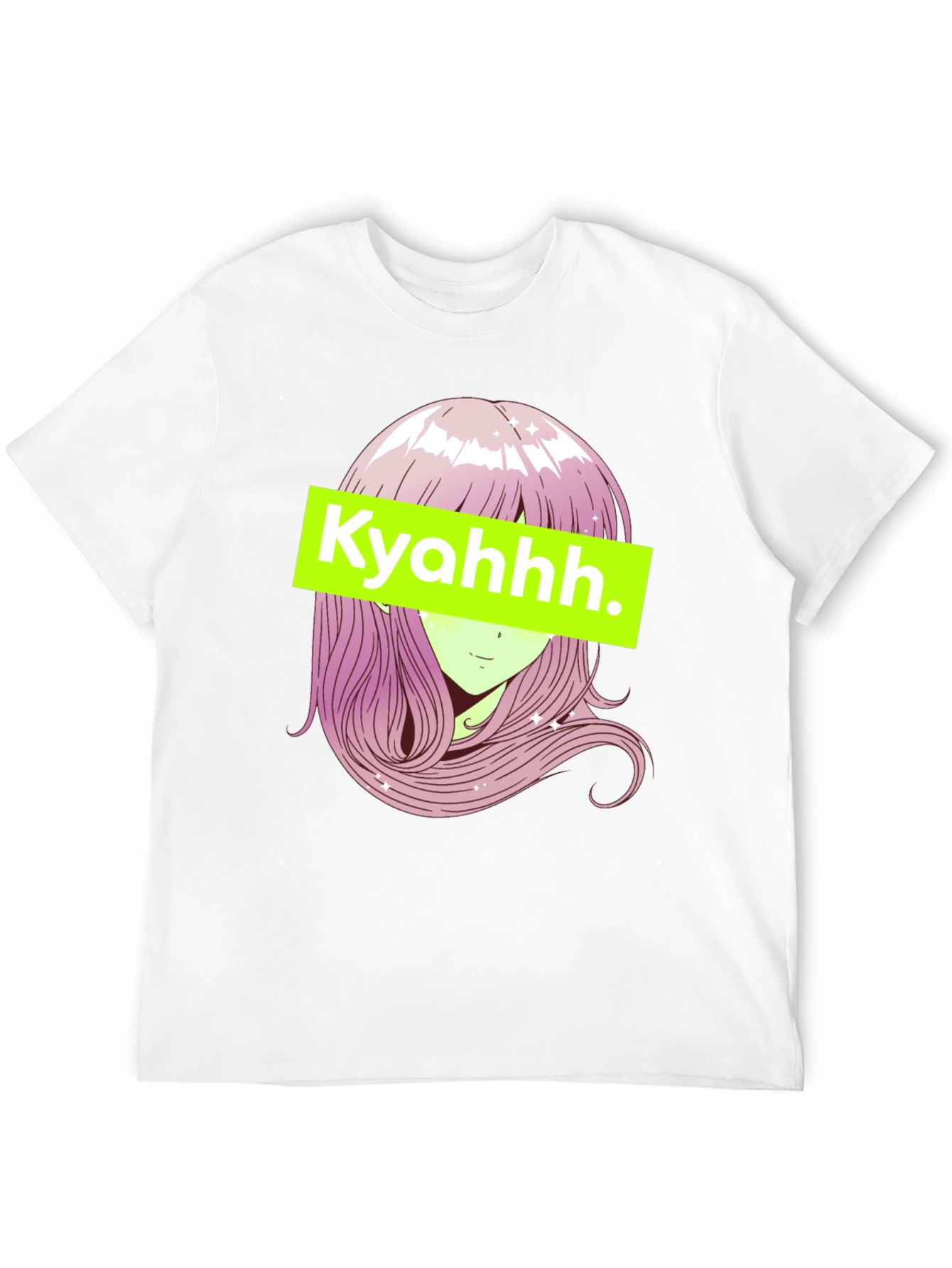 Anime Girl Graphic Tee - Black
