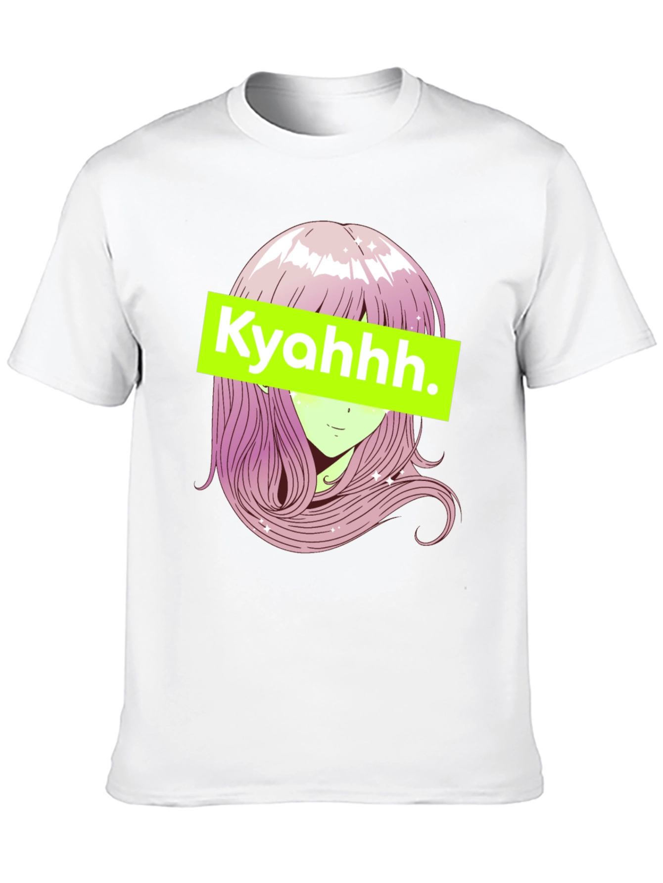 Anime Girl Graphic Tee - Black