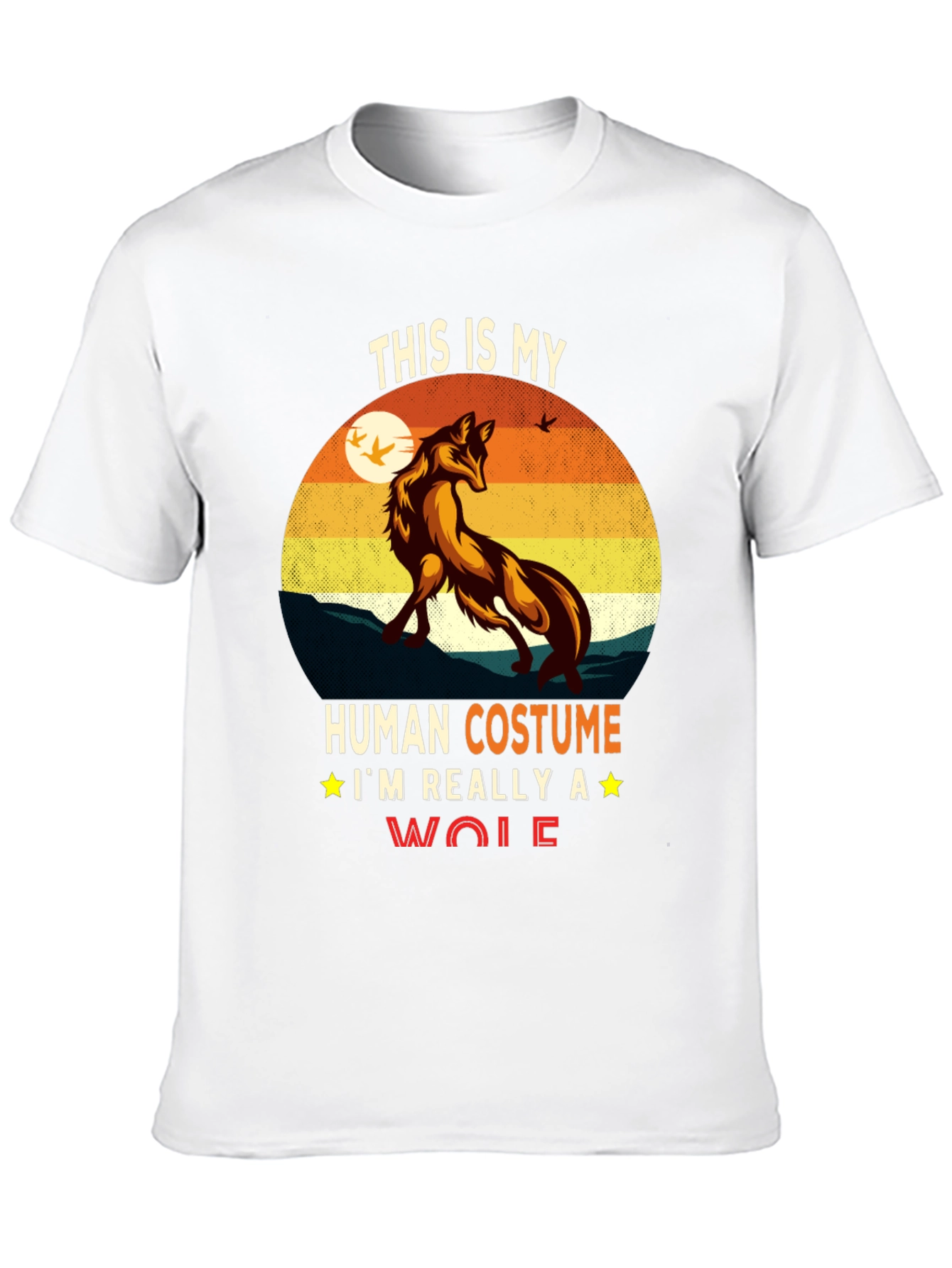 Human Costume Wolf Graphic Tee