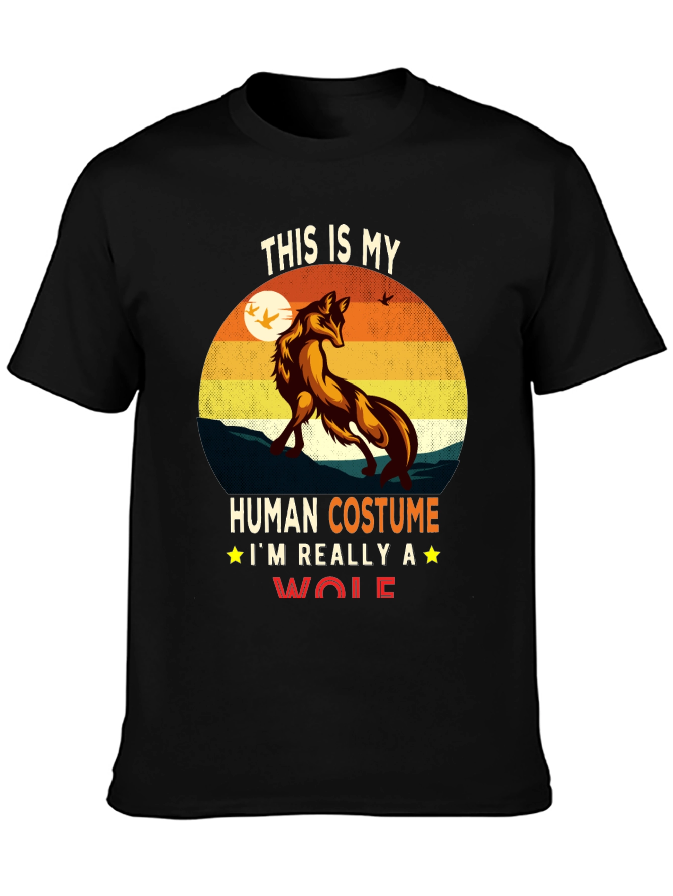 Human Costume Wolf Graphic Tee