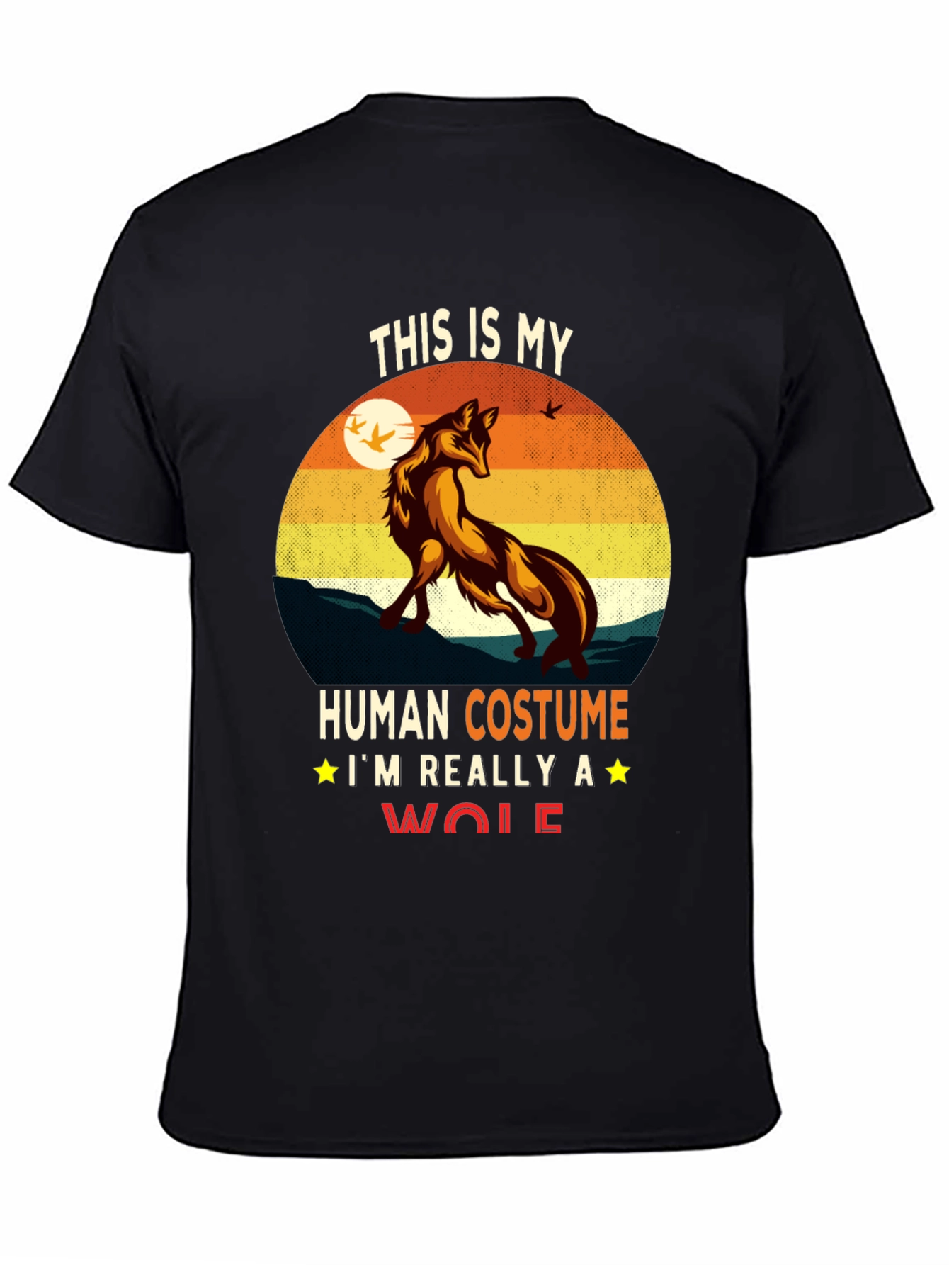 Human Costume Wolf Graphic Tee