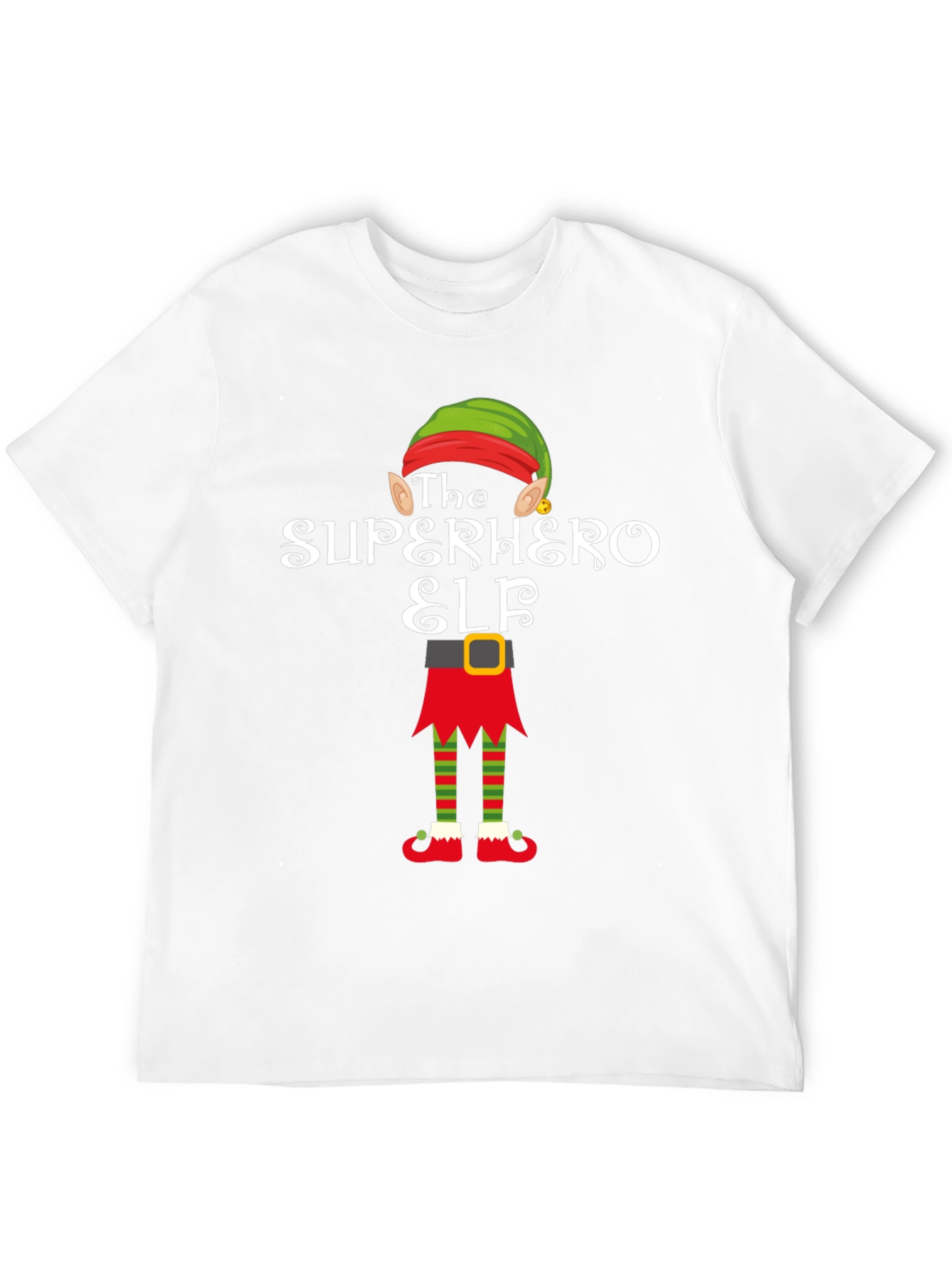 Superhero Elf T-Shirt Funny Christmas Tee