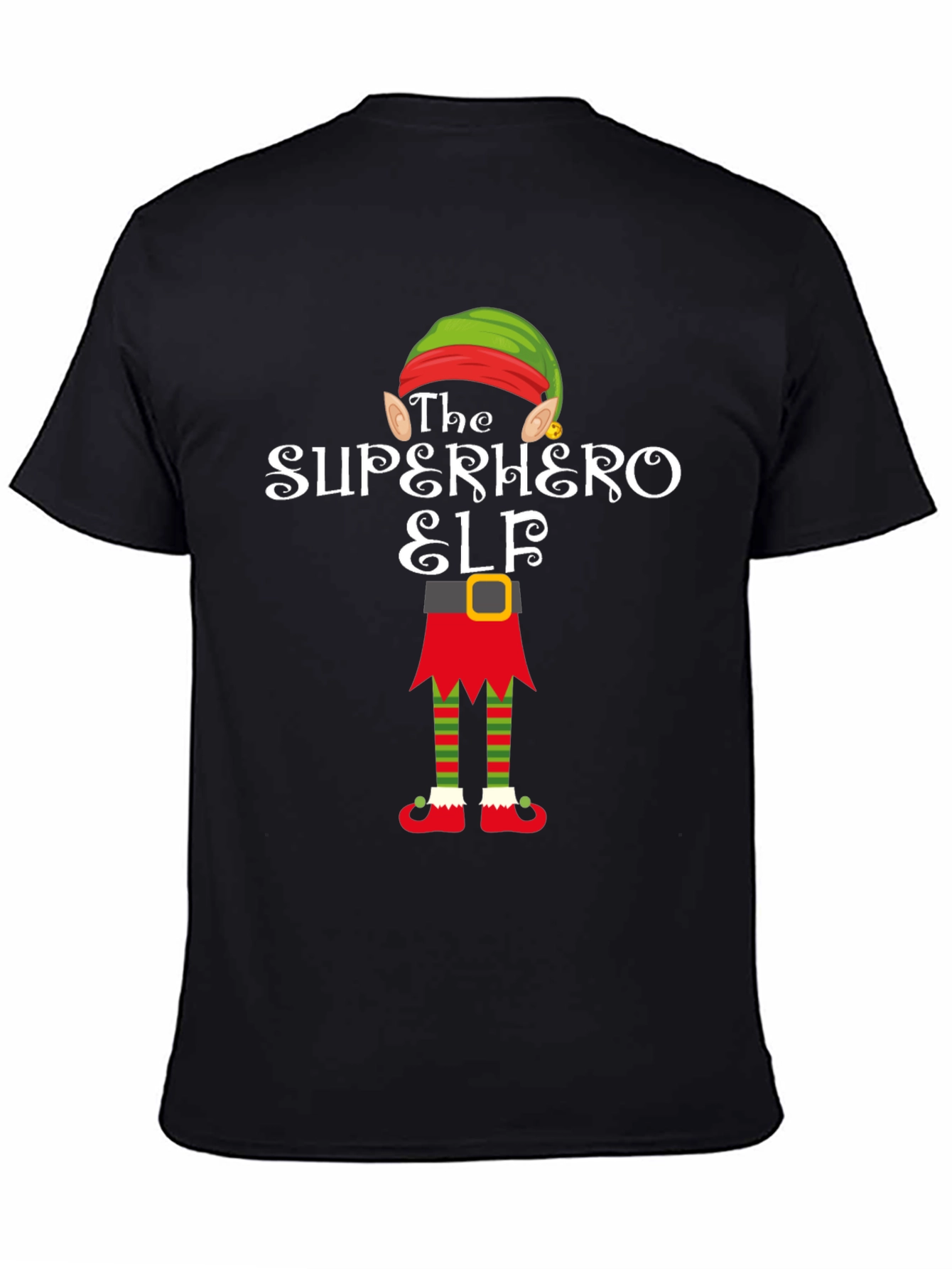 Superhero Elf T-Shirt Funny Christmas Tee