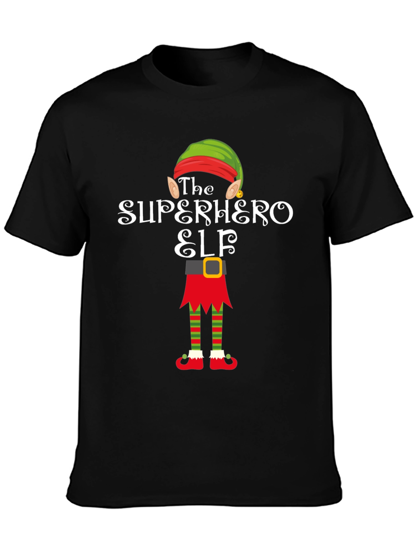 Superhero Elf T-Shirt Funny Christmas Tee