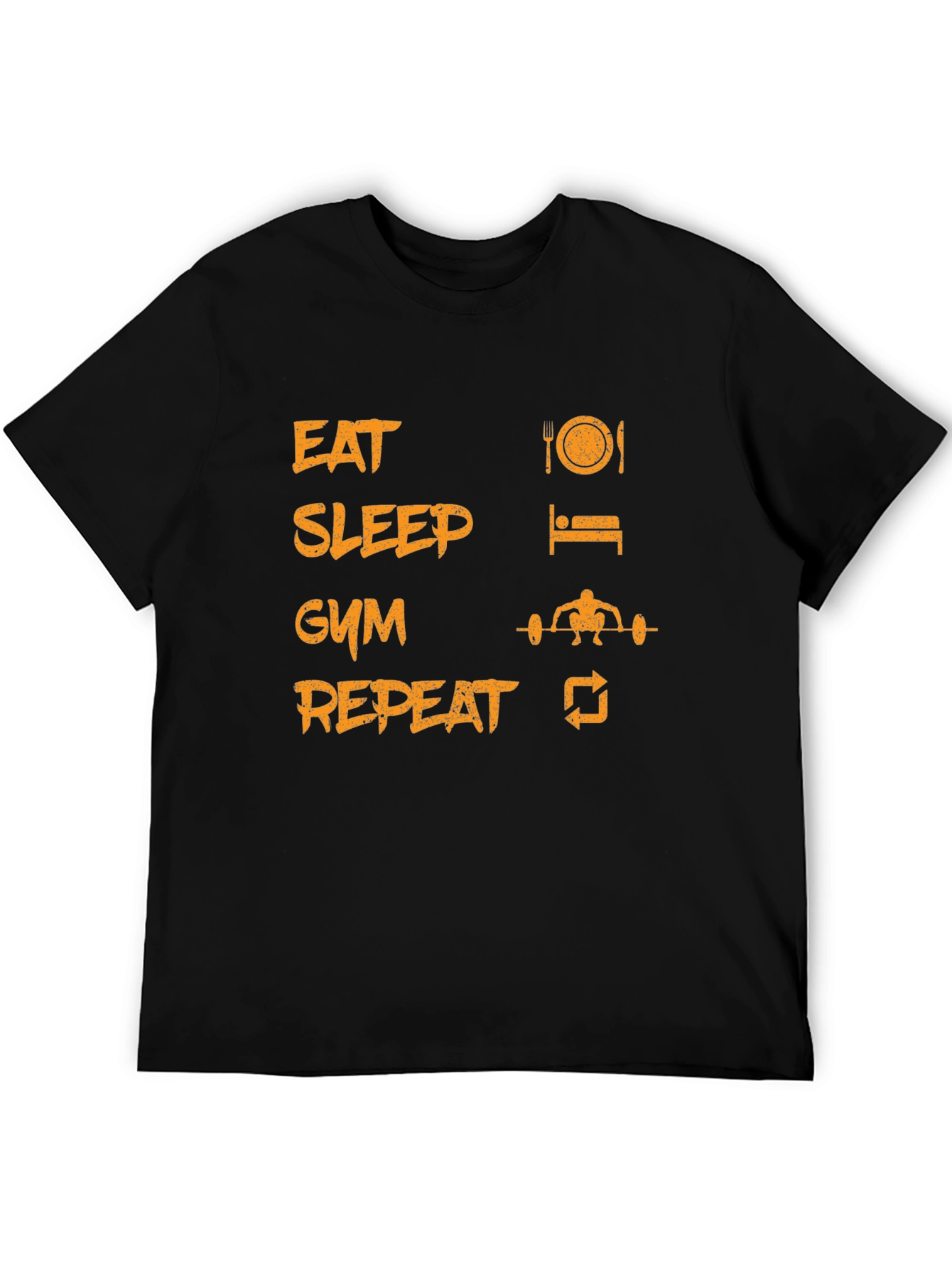 Eat Sleep Gym Repeat Graphic T-Shirt