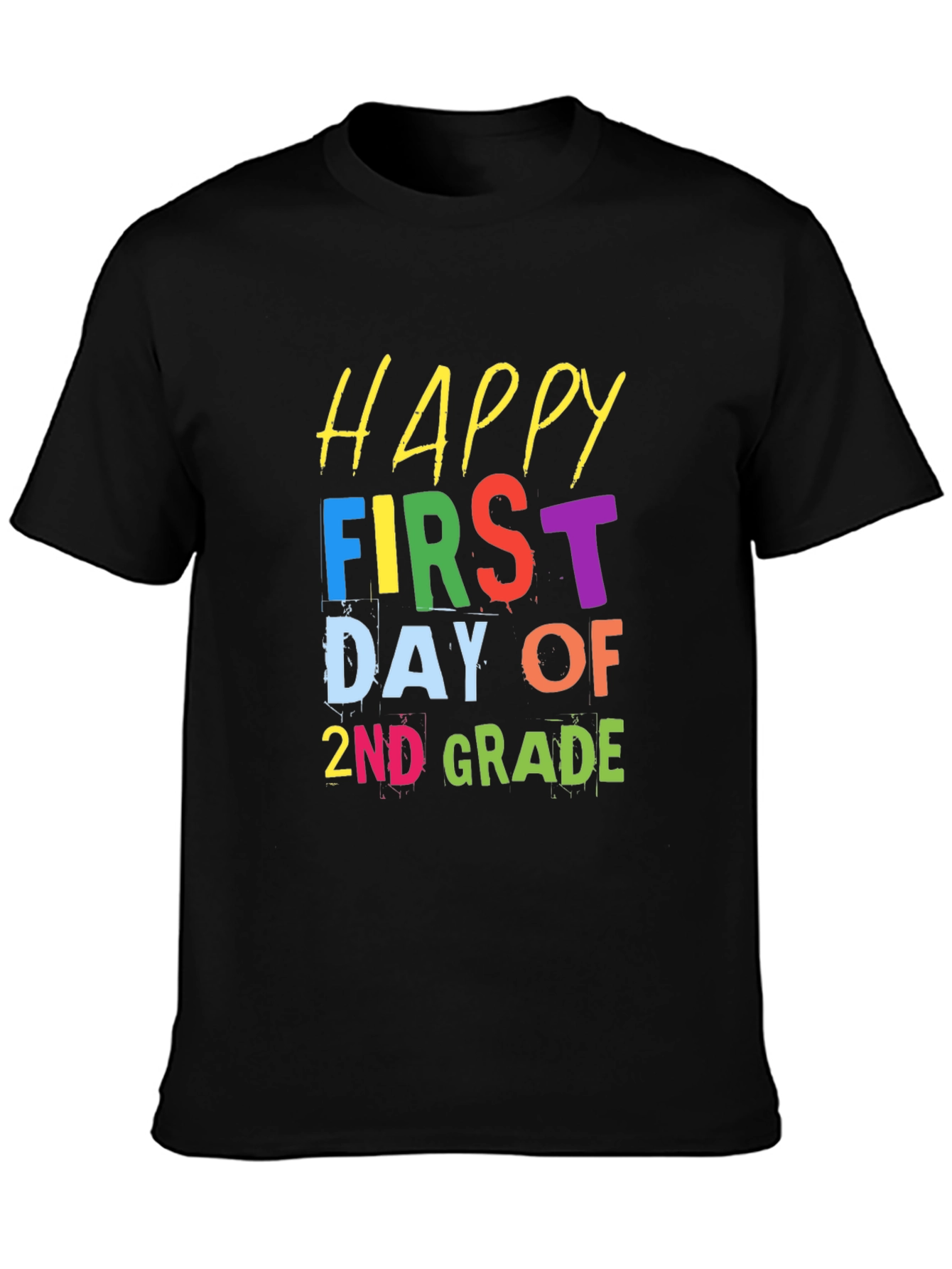 Happy First Day of 2nd Grade Black T-Shirt