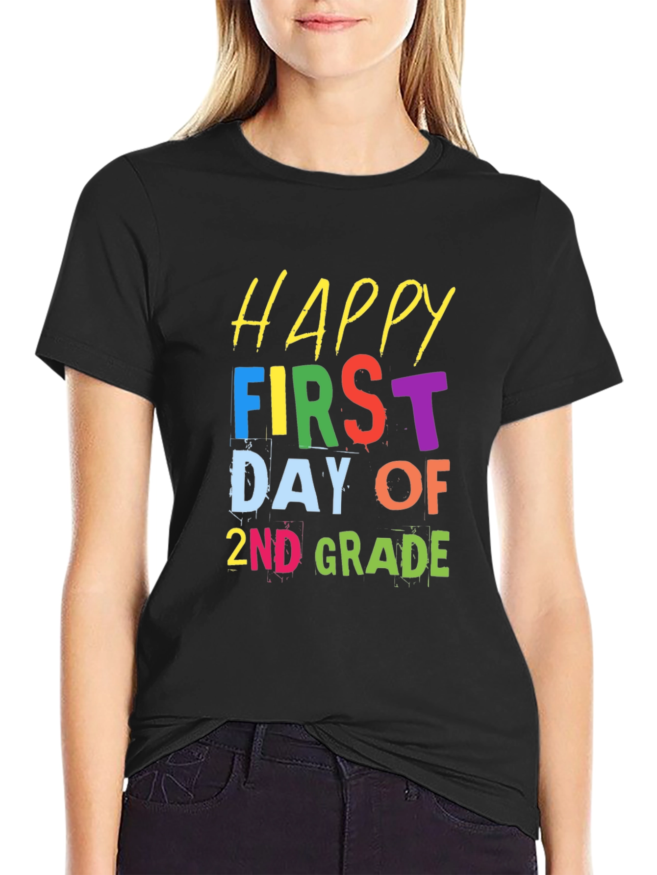 Happy First Day of 2nd Grade Black T-Shirt