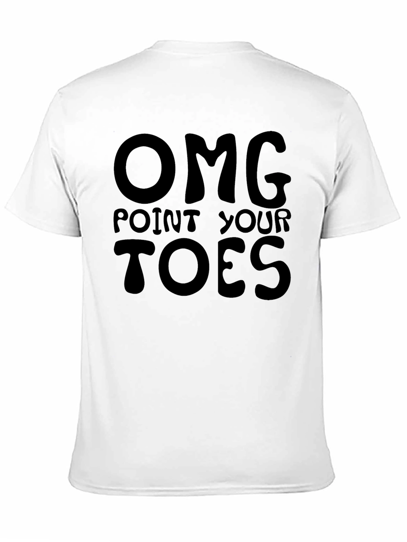 OMG Point Your Toes Black Graphic Tee